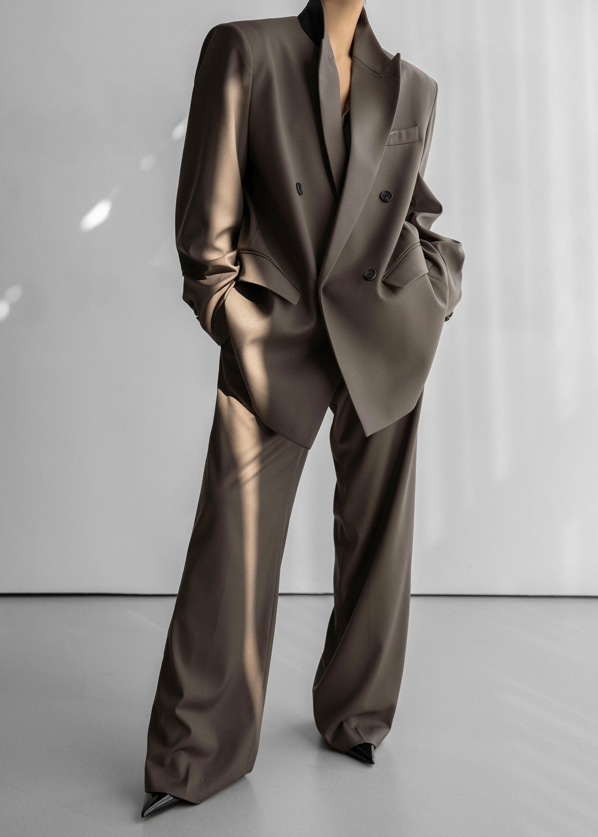 Pallen Double Breasted Blazer - Brown - 2