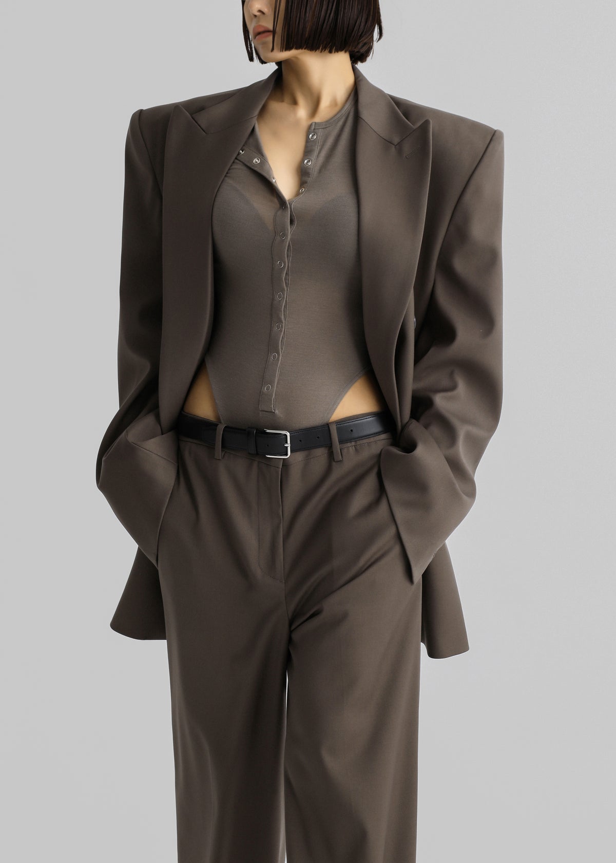 Pallen Wide Trousers - Brown - 8