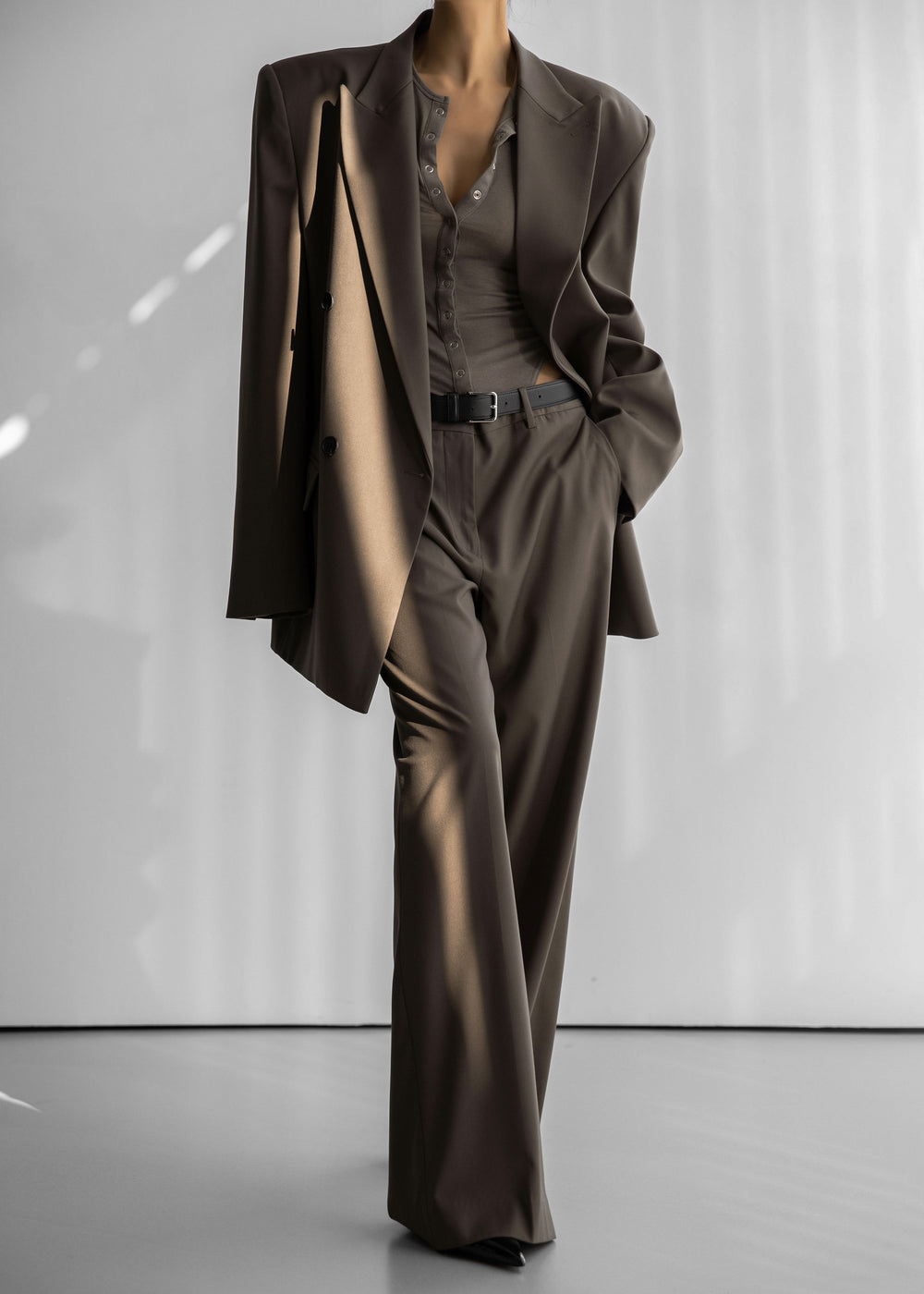 Pallen Wide Trousers - Brown