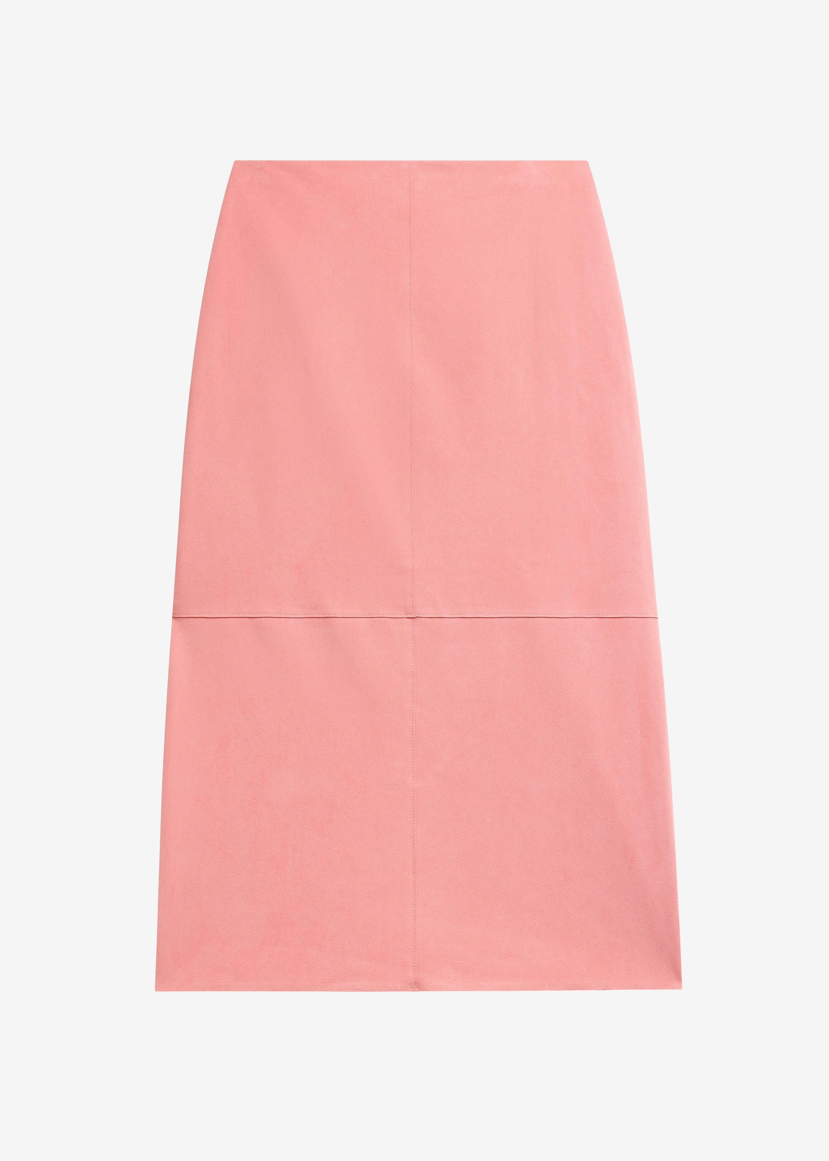 Pavia Faux Suede Pencil Skirt - Pink - 6