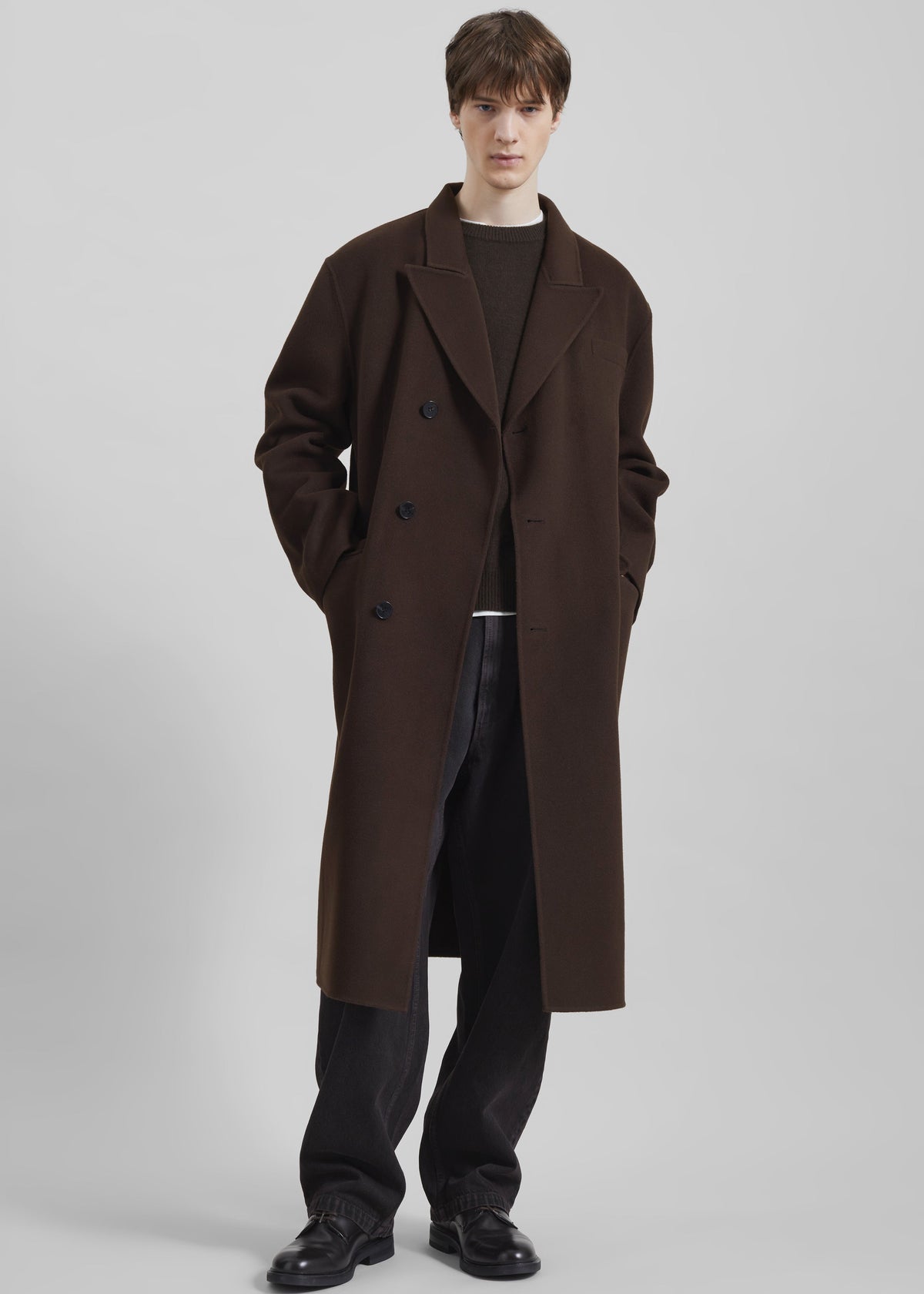 Cappotto Paxton in lana - Marrone