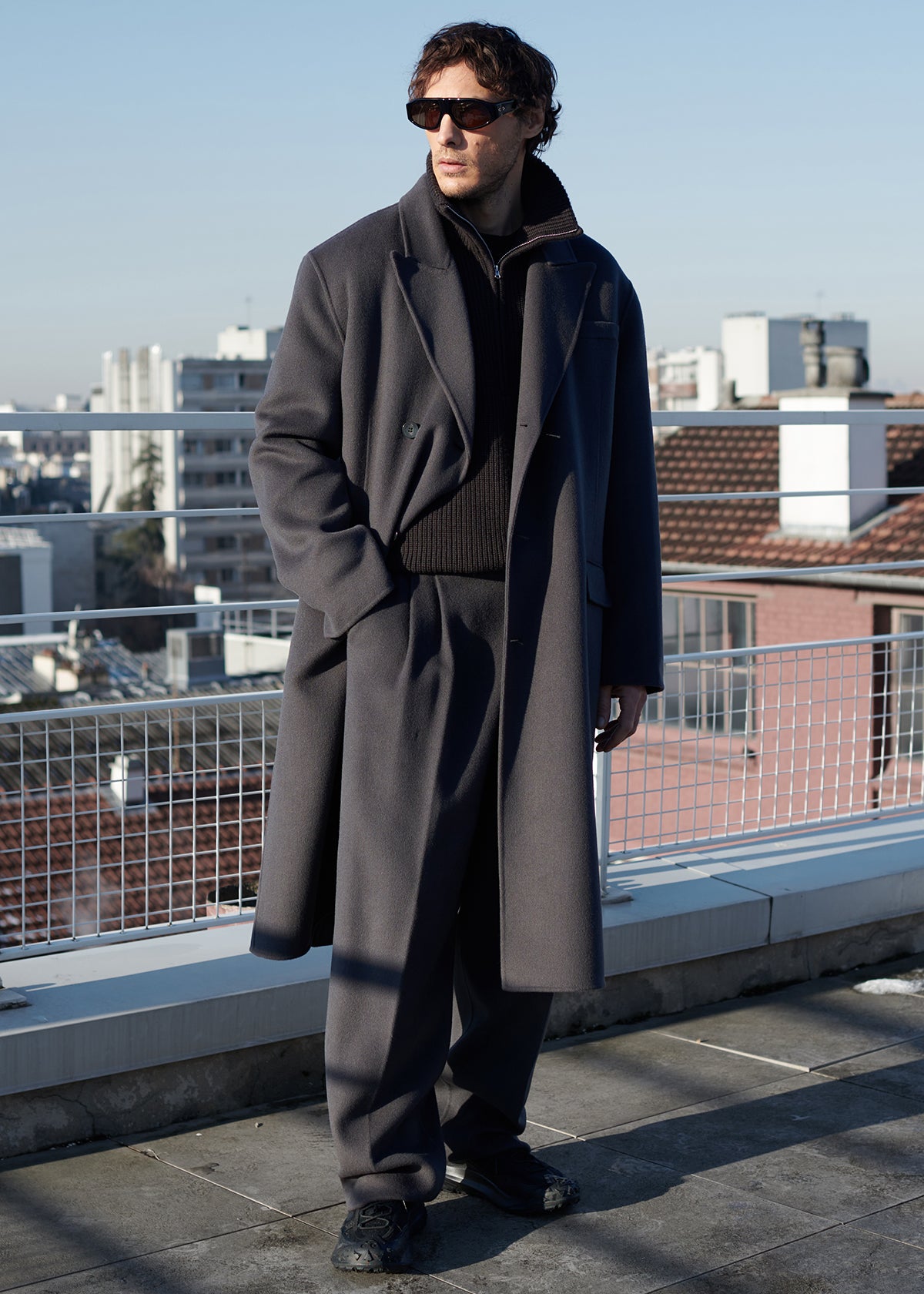 Paxton Wool Coat - Dark Grey - 1