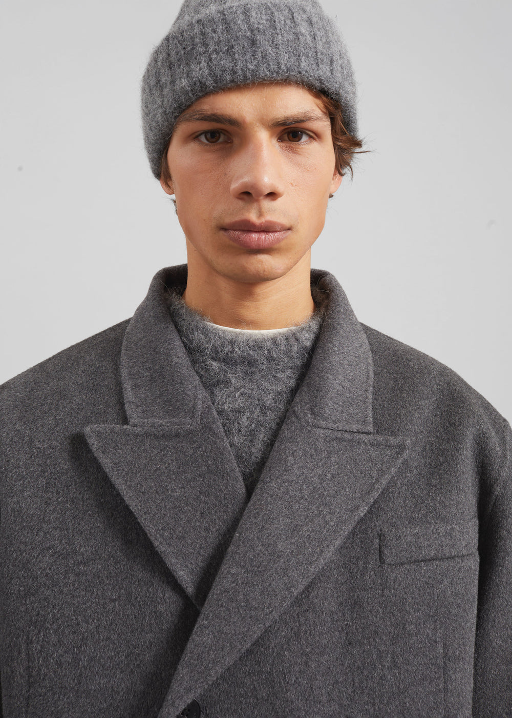 Paxton Wool Coat - Grey Melange - 1