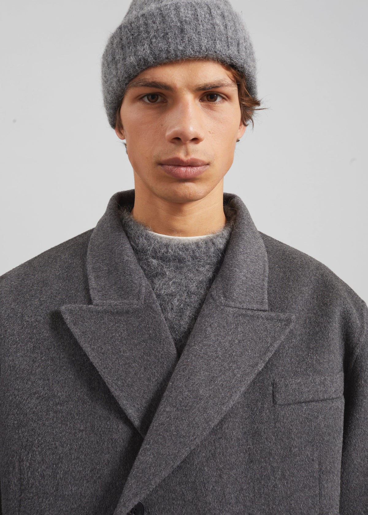 Cappotto Paxton in lana - Grigio mélange