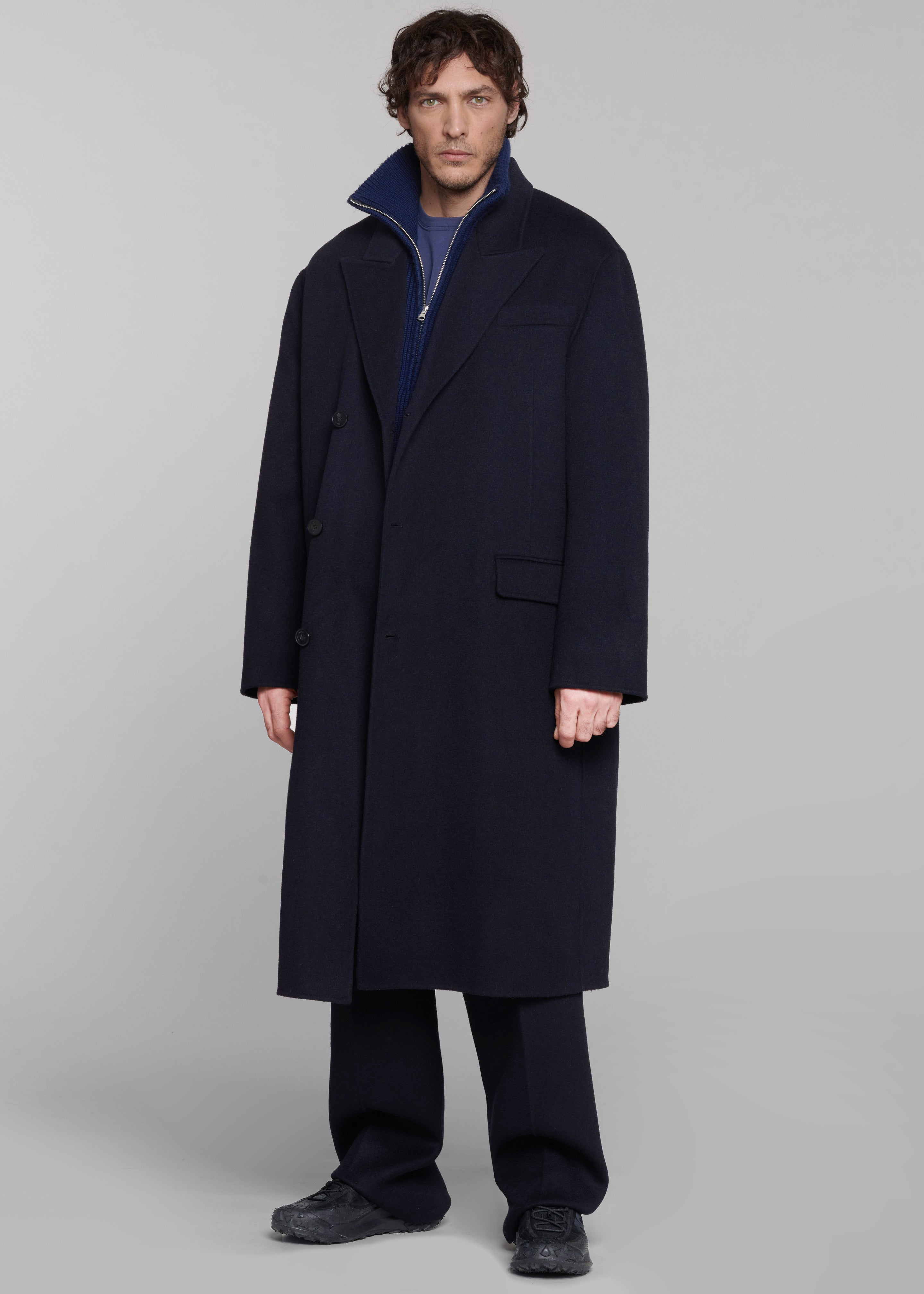 Paxton Wool Coat - Dark Navy - 1