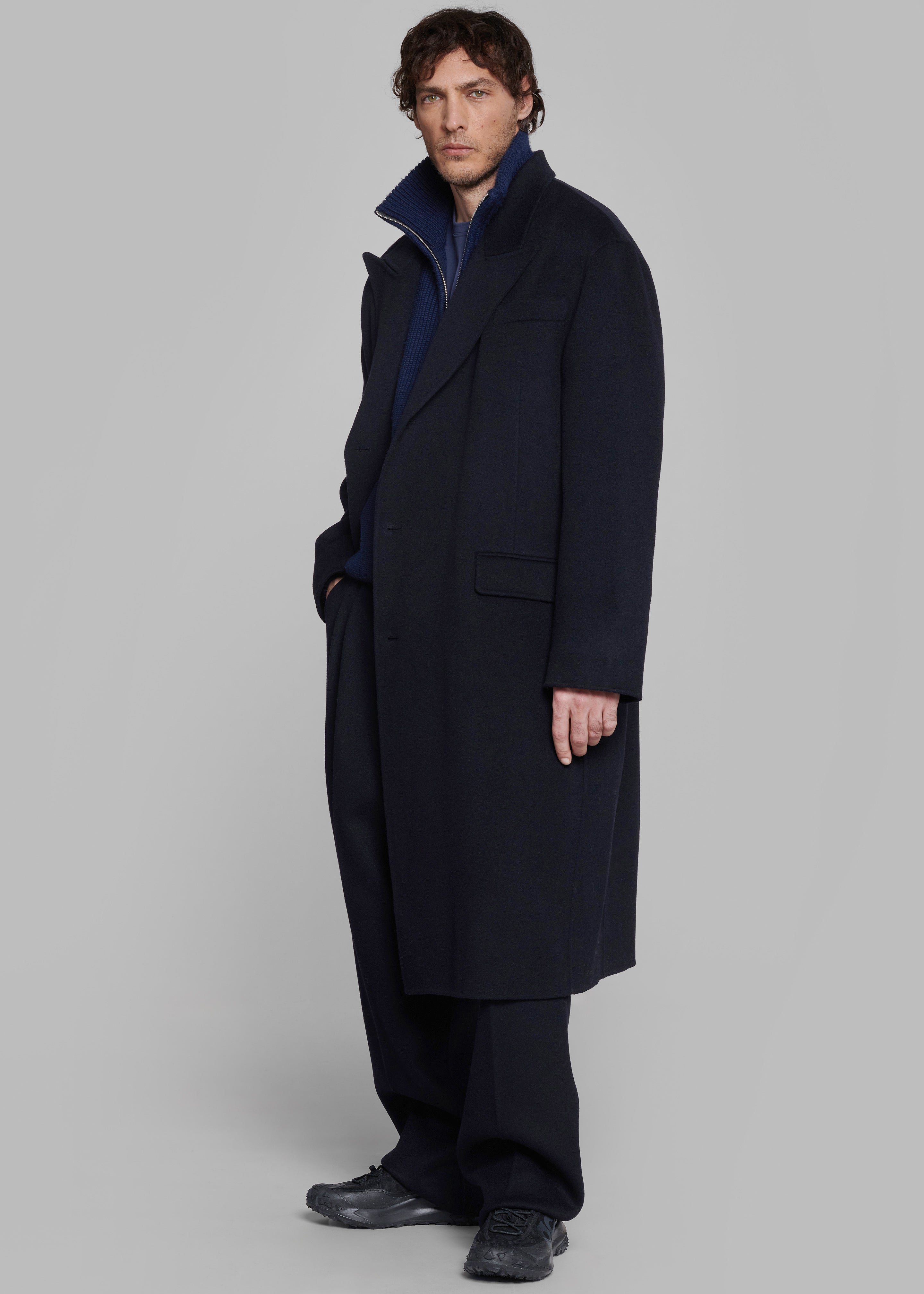 Paxton Wool Coat - Dark Navy - 3