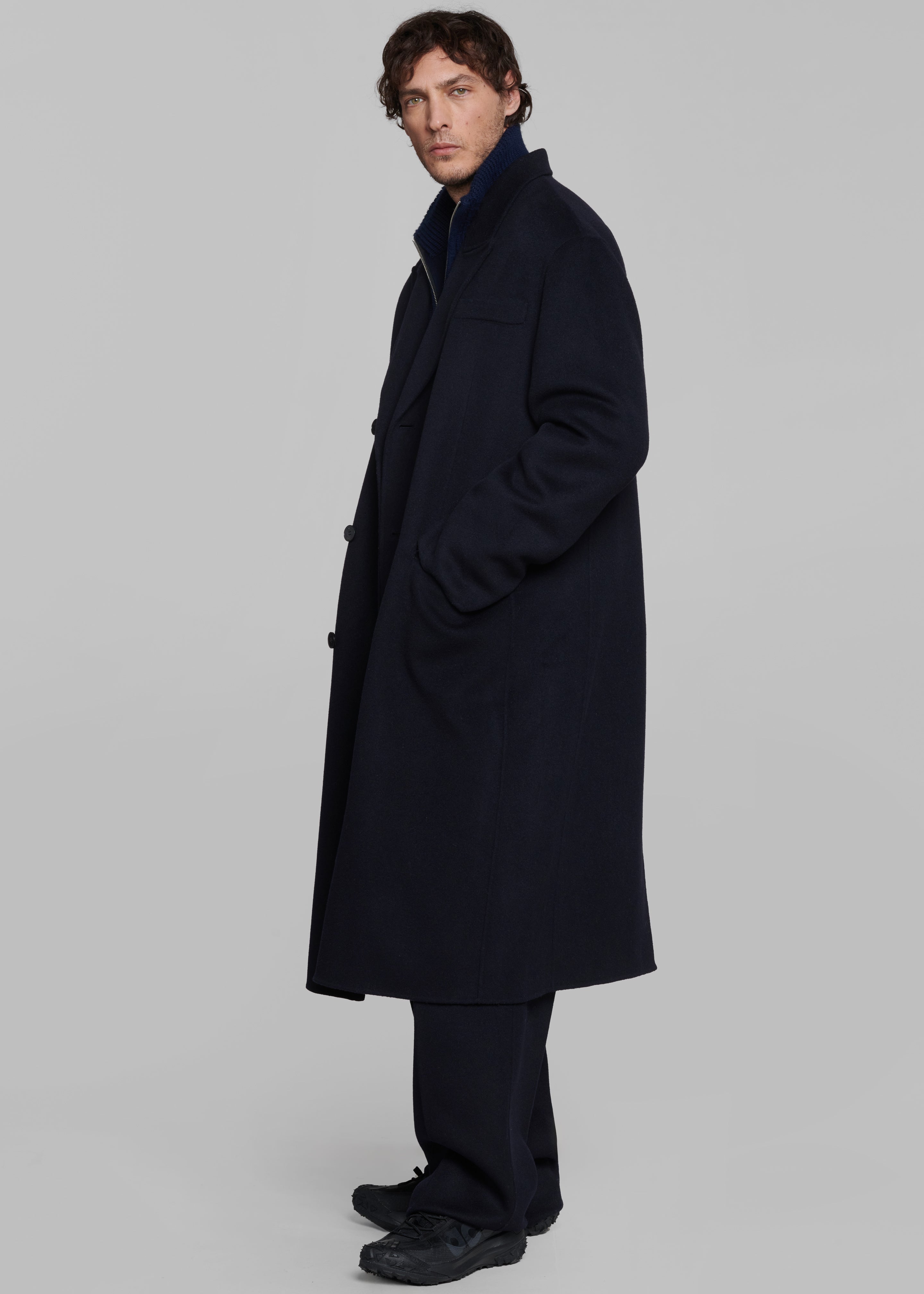 Paxton Wool Coat - Dark Navy - 5