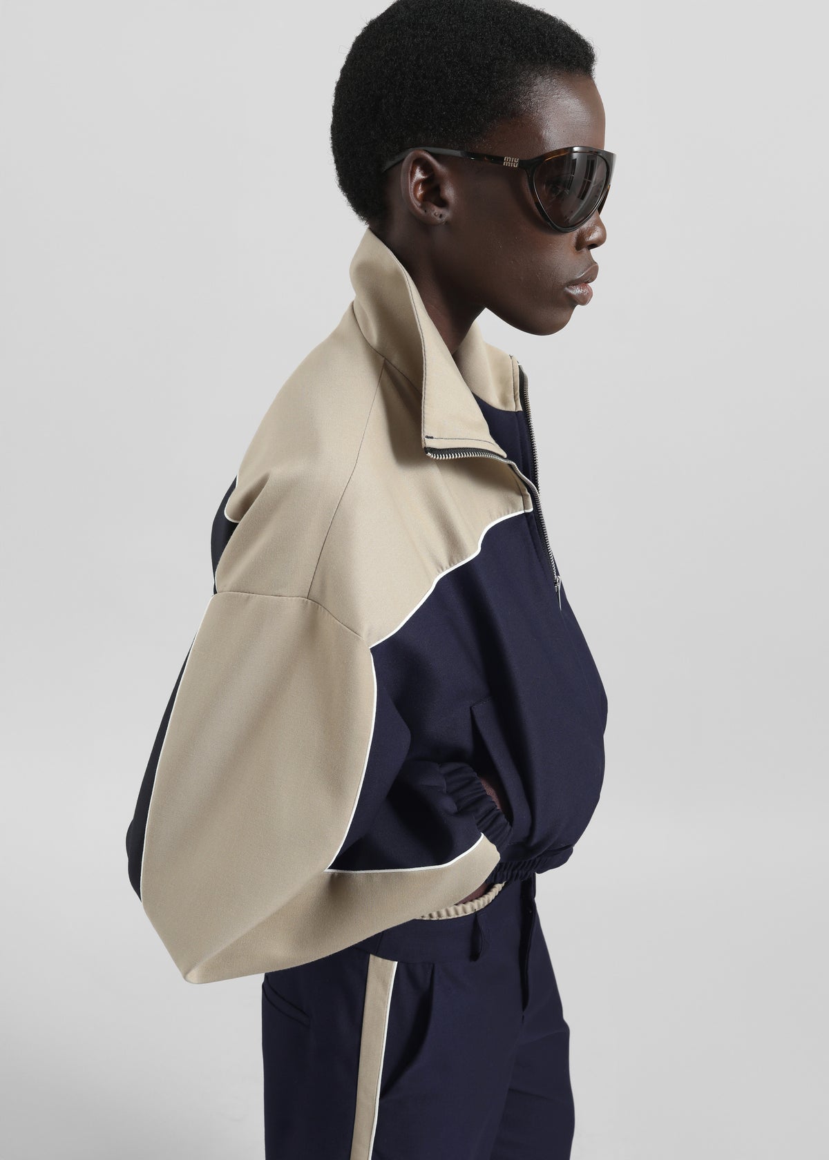 Penally Cropped Jacket - Navy - 10