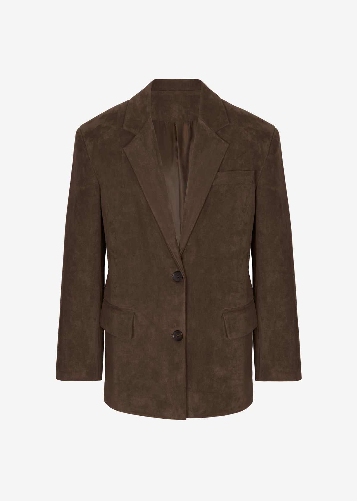 Peoria Faux Suede Blazer - Brown - 13