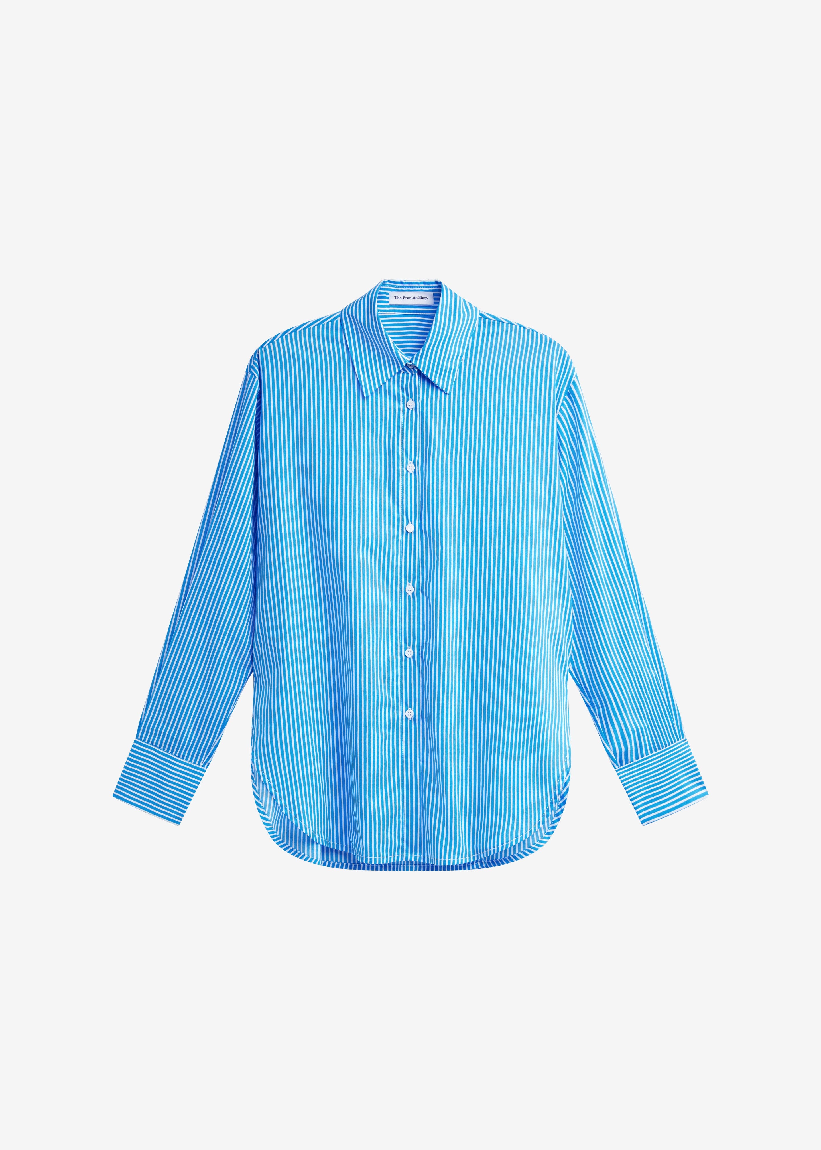 Peri Cotton Shirt - Blue/White Stripe - 7