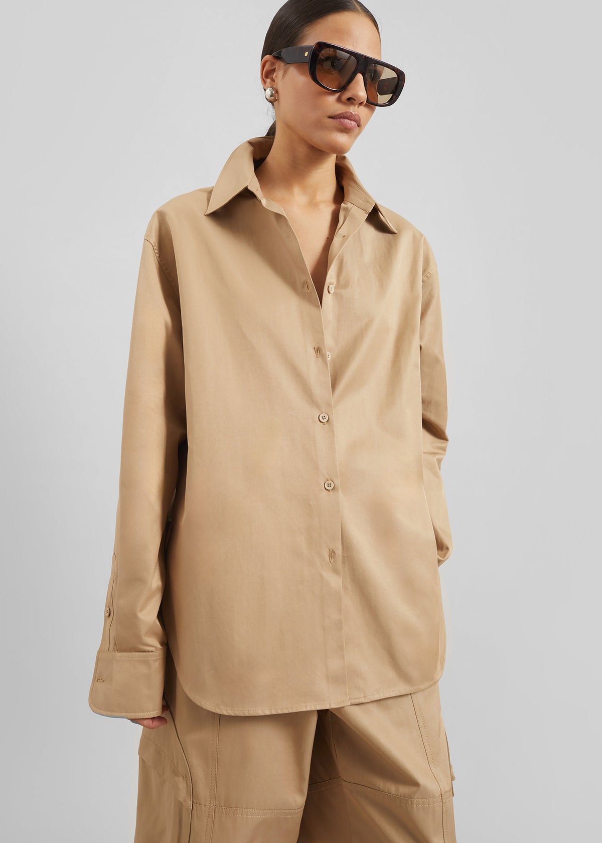 Chemise Peri en coton - Camel - 3