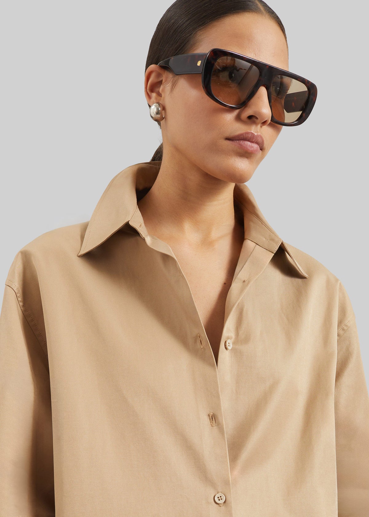 Chemise Peri en coton - Camel - 4