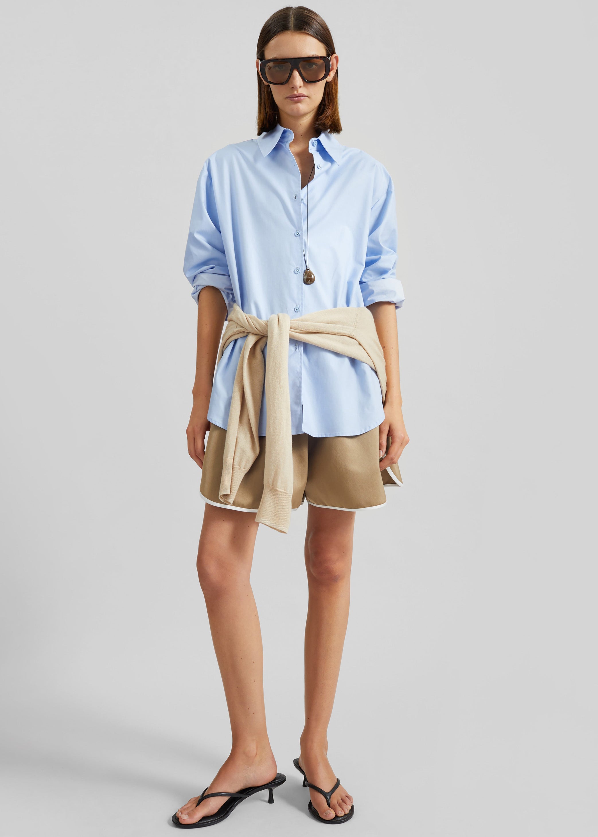 Shop the look image for Peri Cotton Shirt - Light Blue