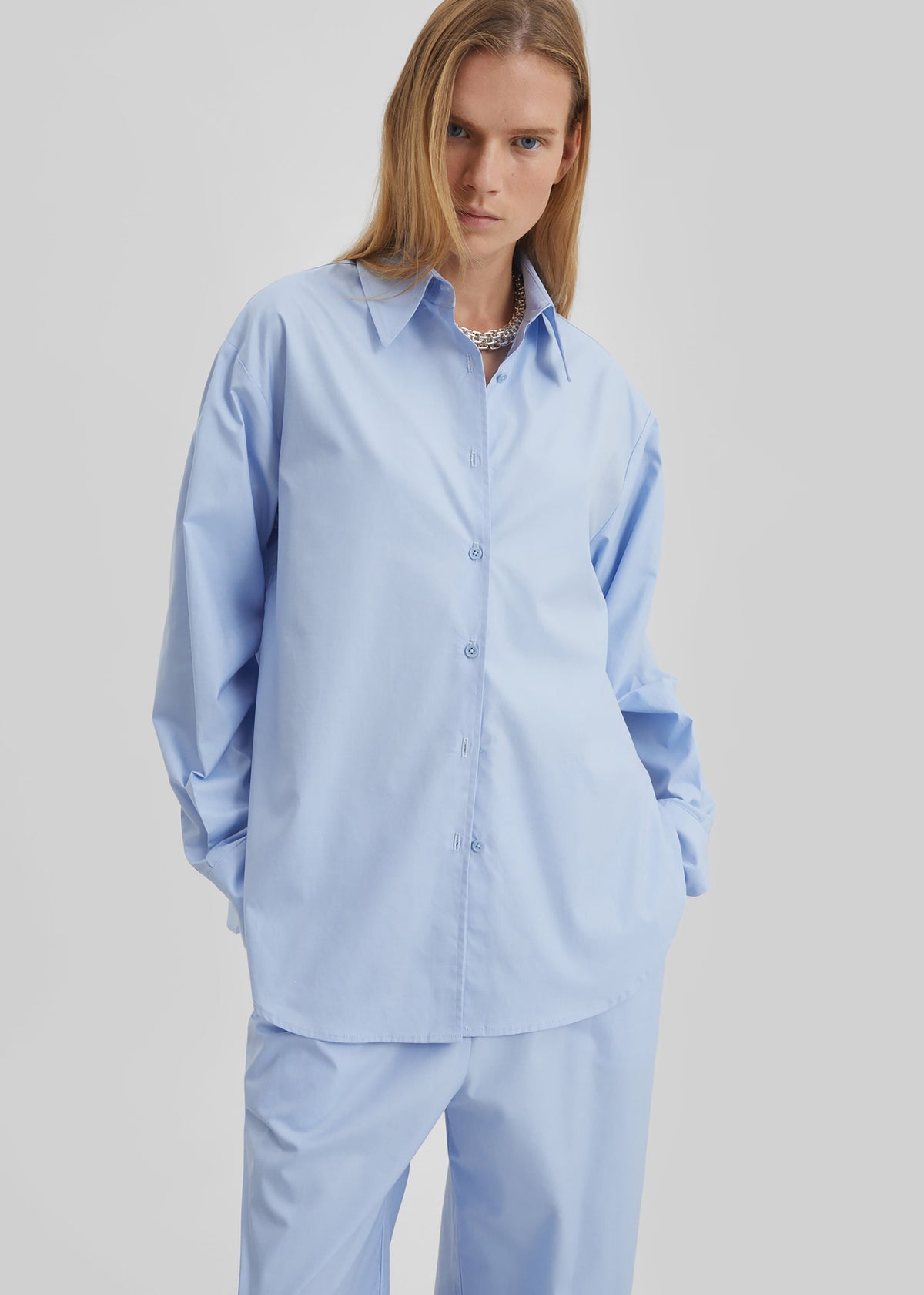 Peri Cotton Shirt - Light Blue - 4