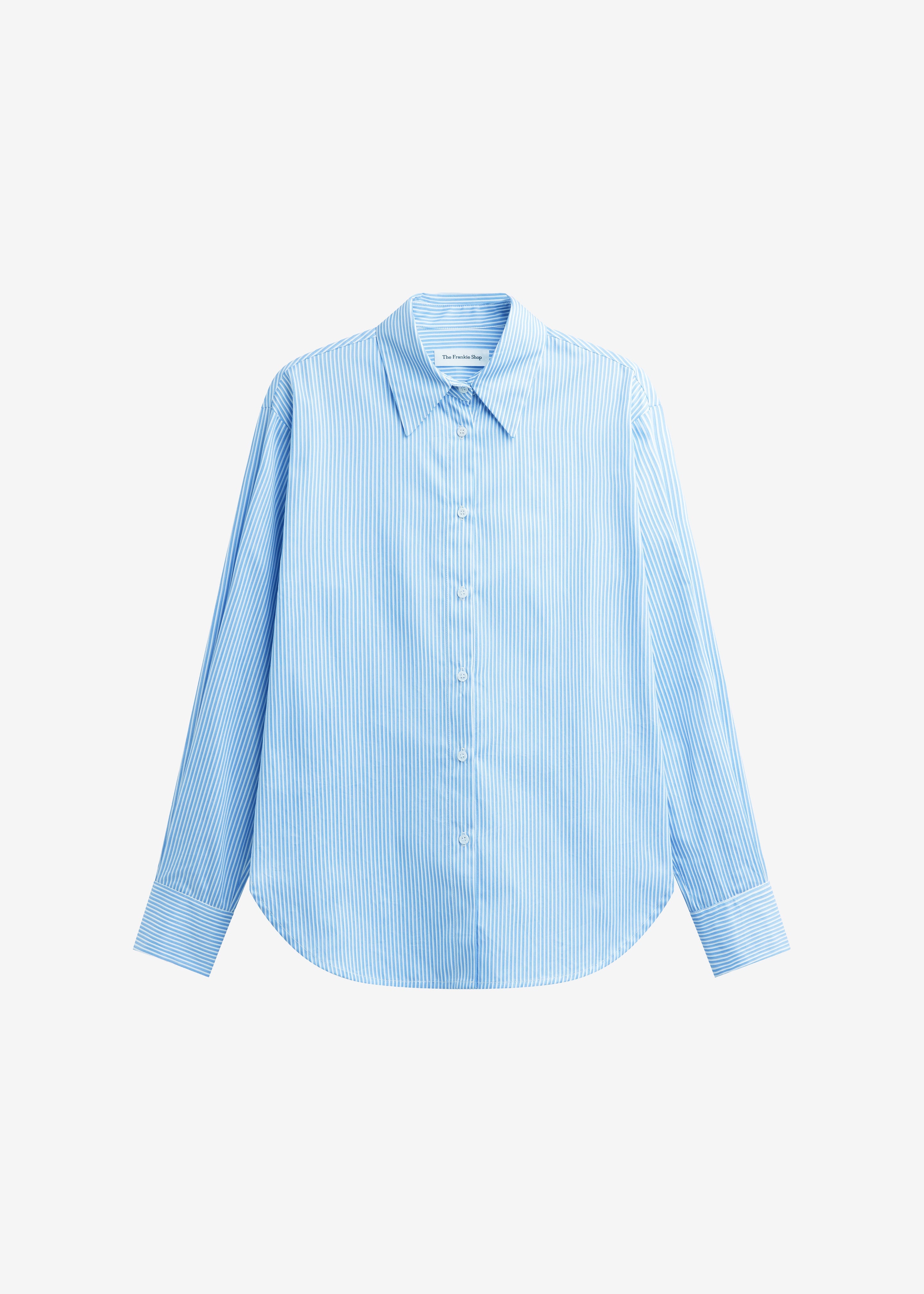 Peri Cotton Shirt - White/Light Blue - 9