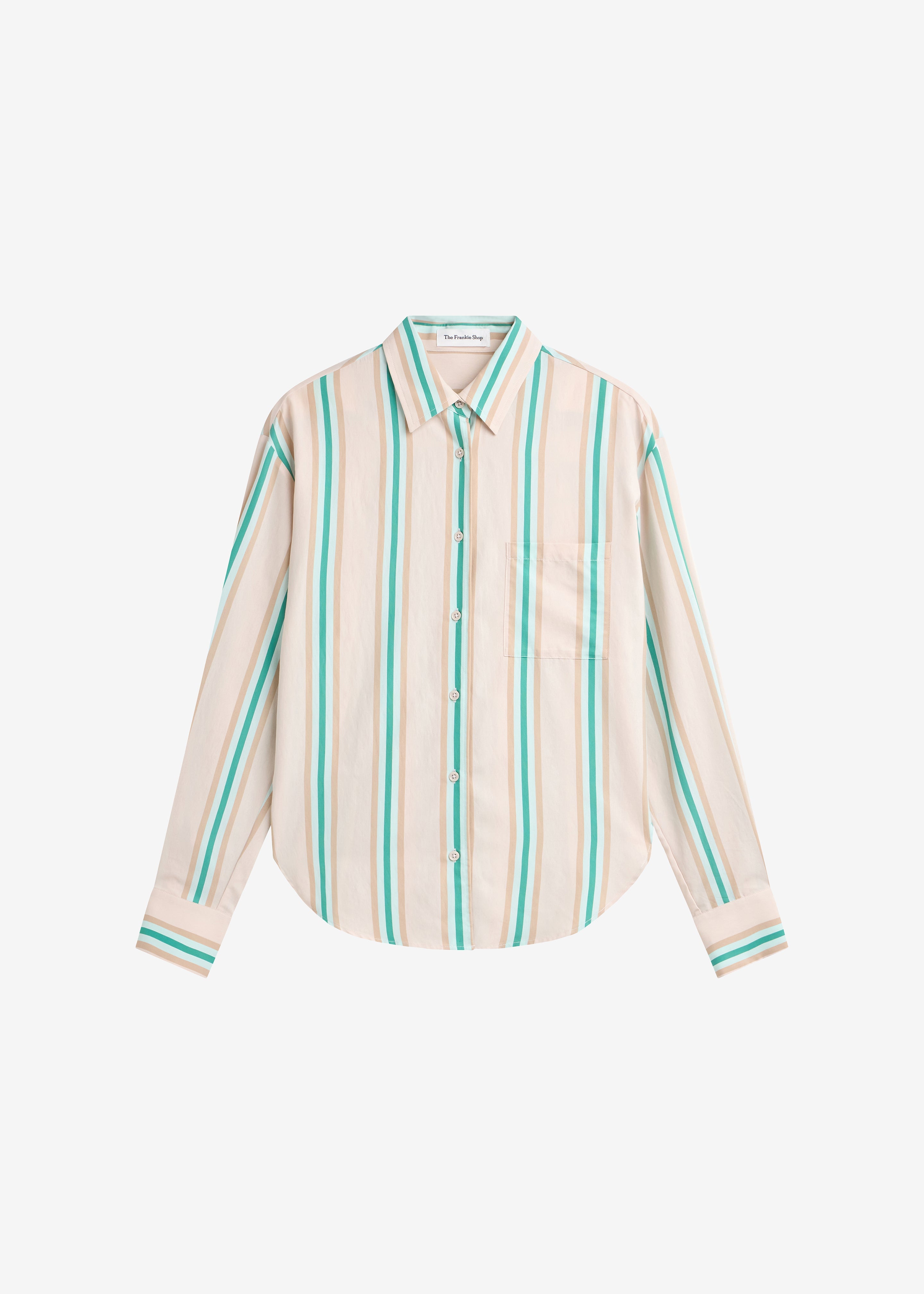 Peri Fluid Shirt - Beige Multi Stripe - 10