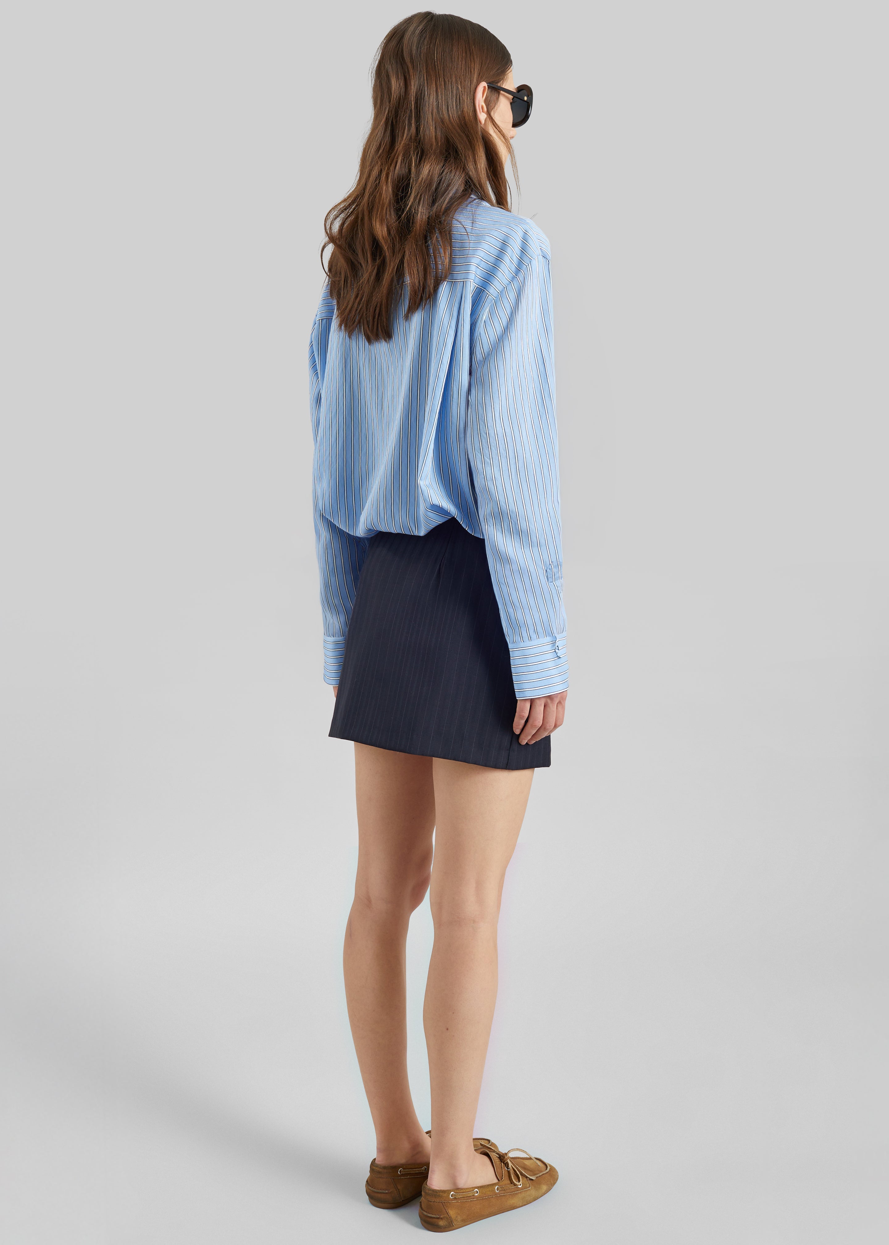 Peri Fluid Shirt - Blue/White Stripe - 8