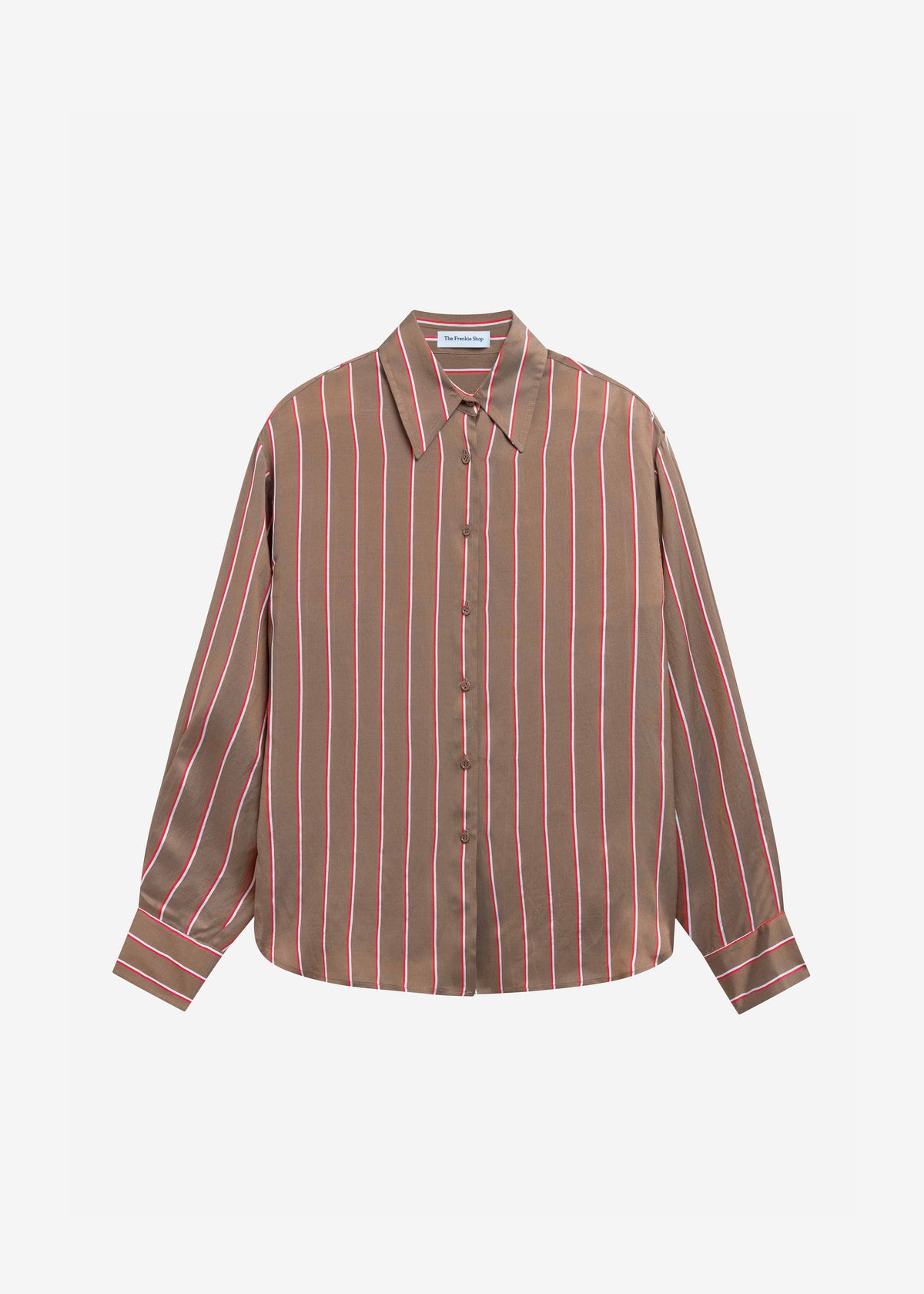 Peri Fluid Shirt - Brown Multi Stripe - 12