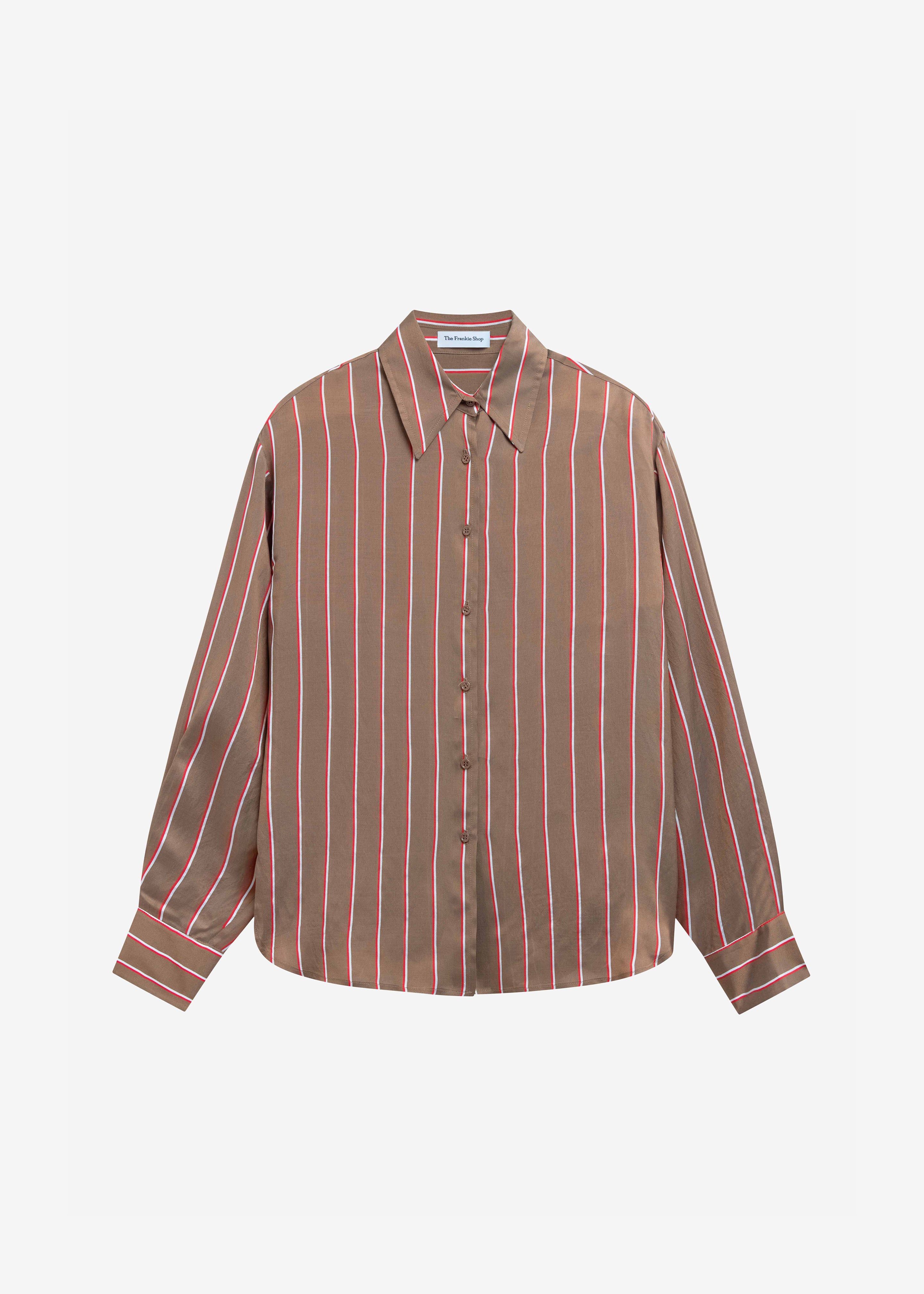 Peri Fluid Shirt - Brown Multi Stripe - 12