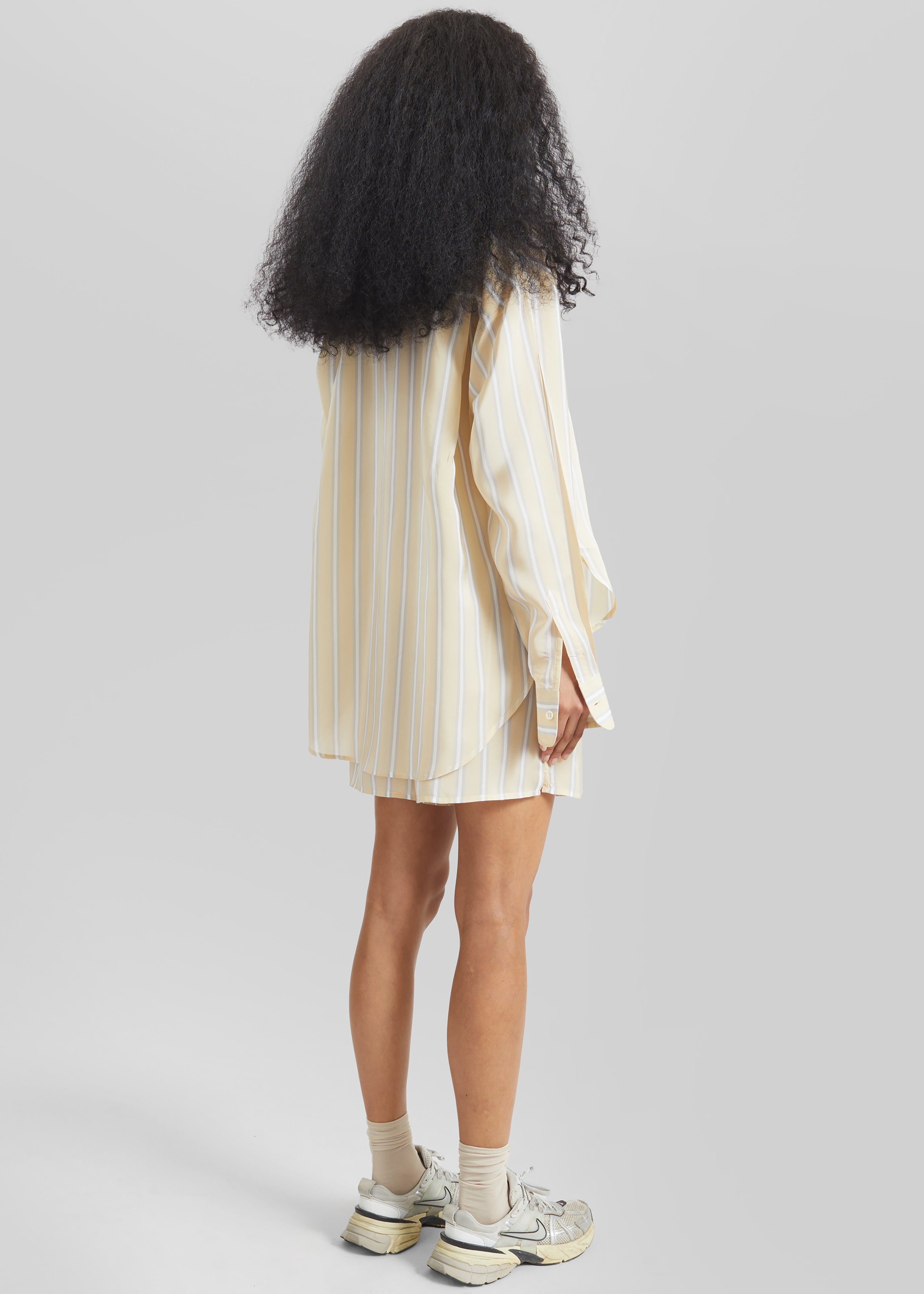 Peri Fluid Shirt - Yellow/White Stripe - 6