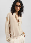 Peri Silk Georgette Shirt - Beige