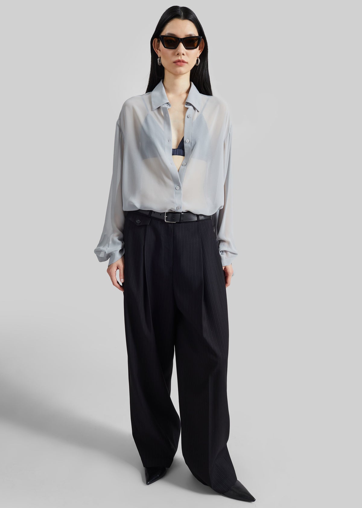 Peri Georgette Shirt - Slate Grey - 4