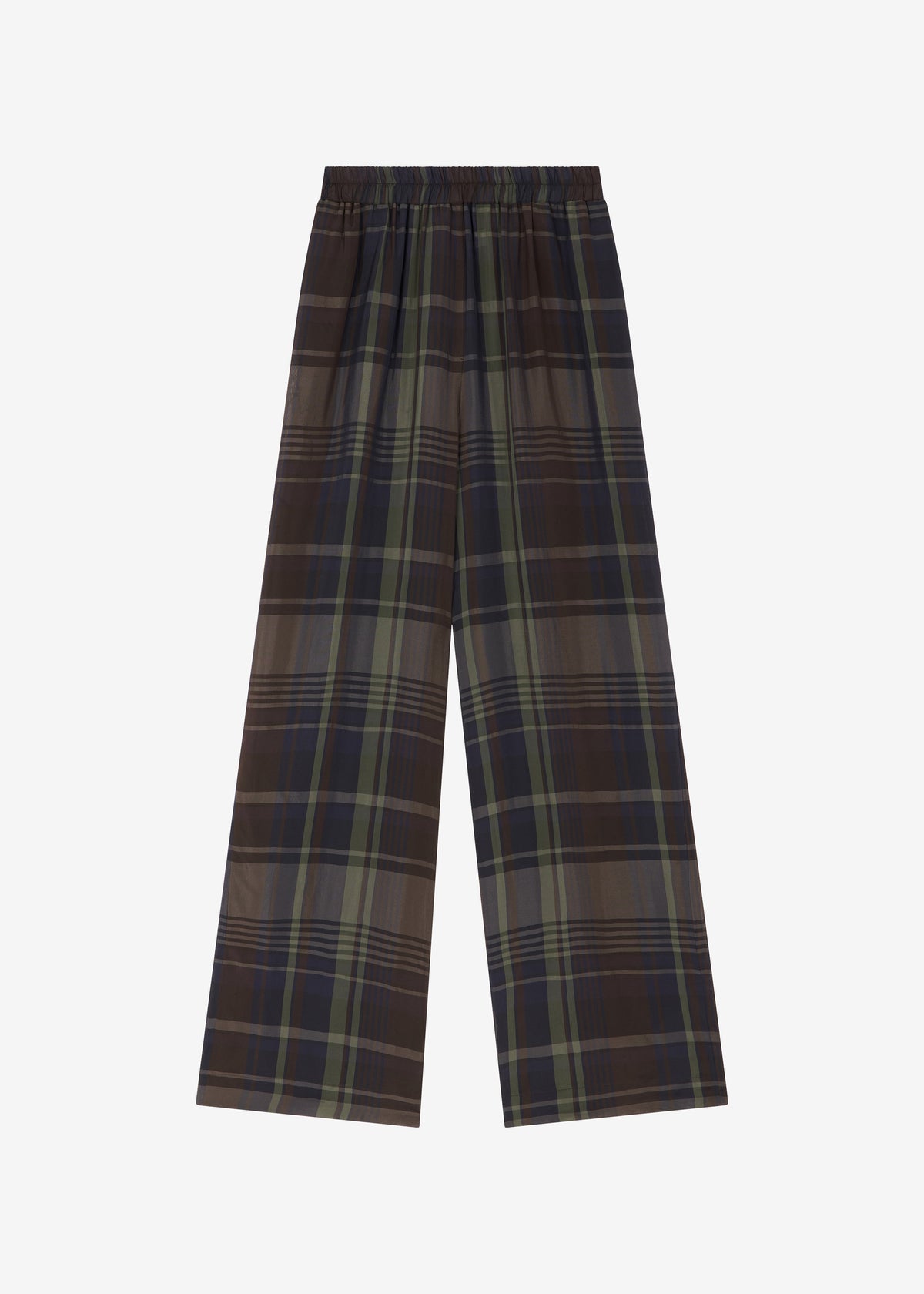 Baxter Sheer Fluid Track Pants - Navy Tartan - 9