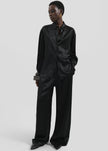 Peri Satin Shirt - Black