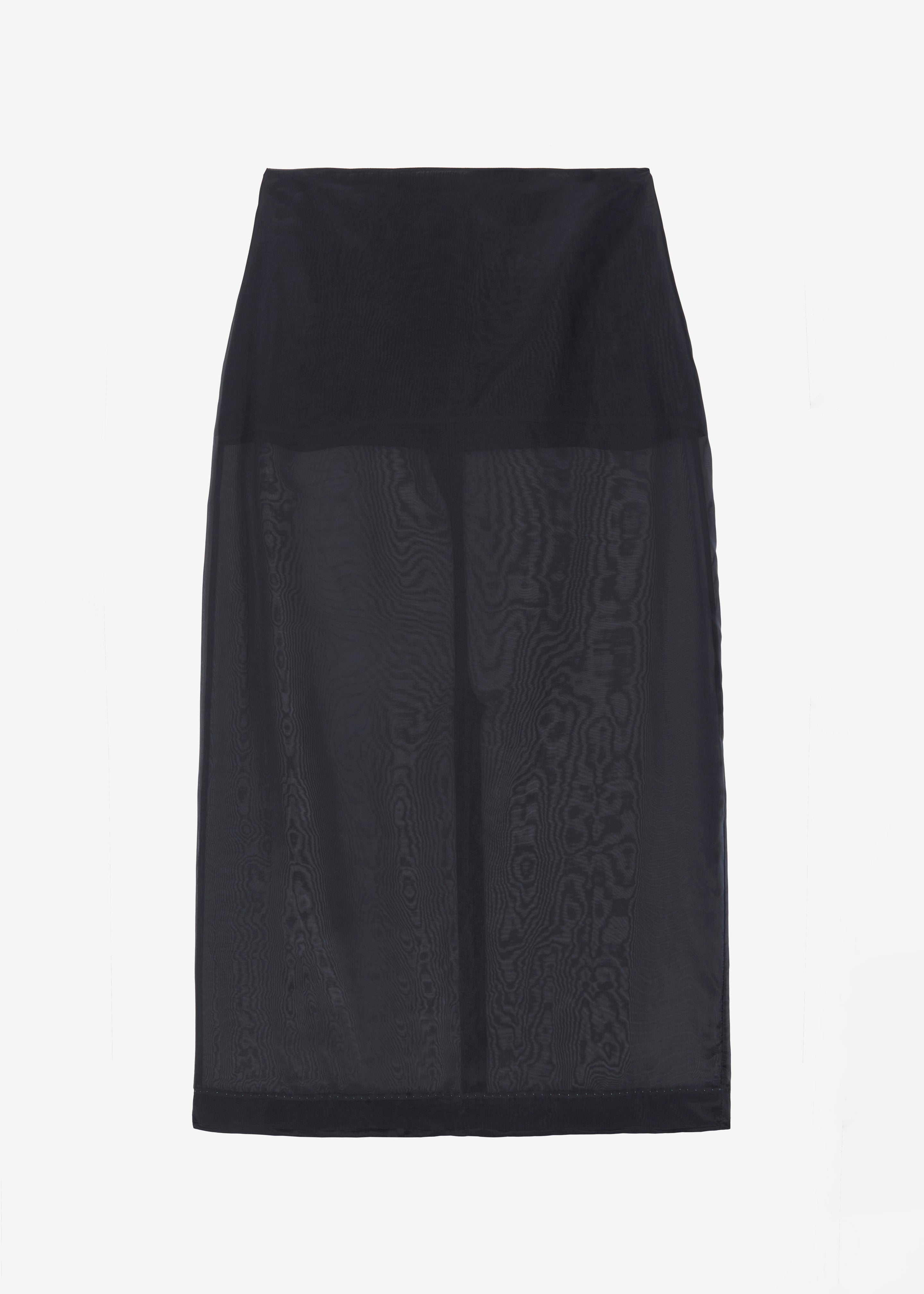 Peri Sheer Midi Skirt - Black - 12