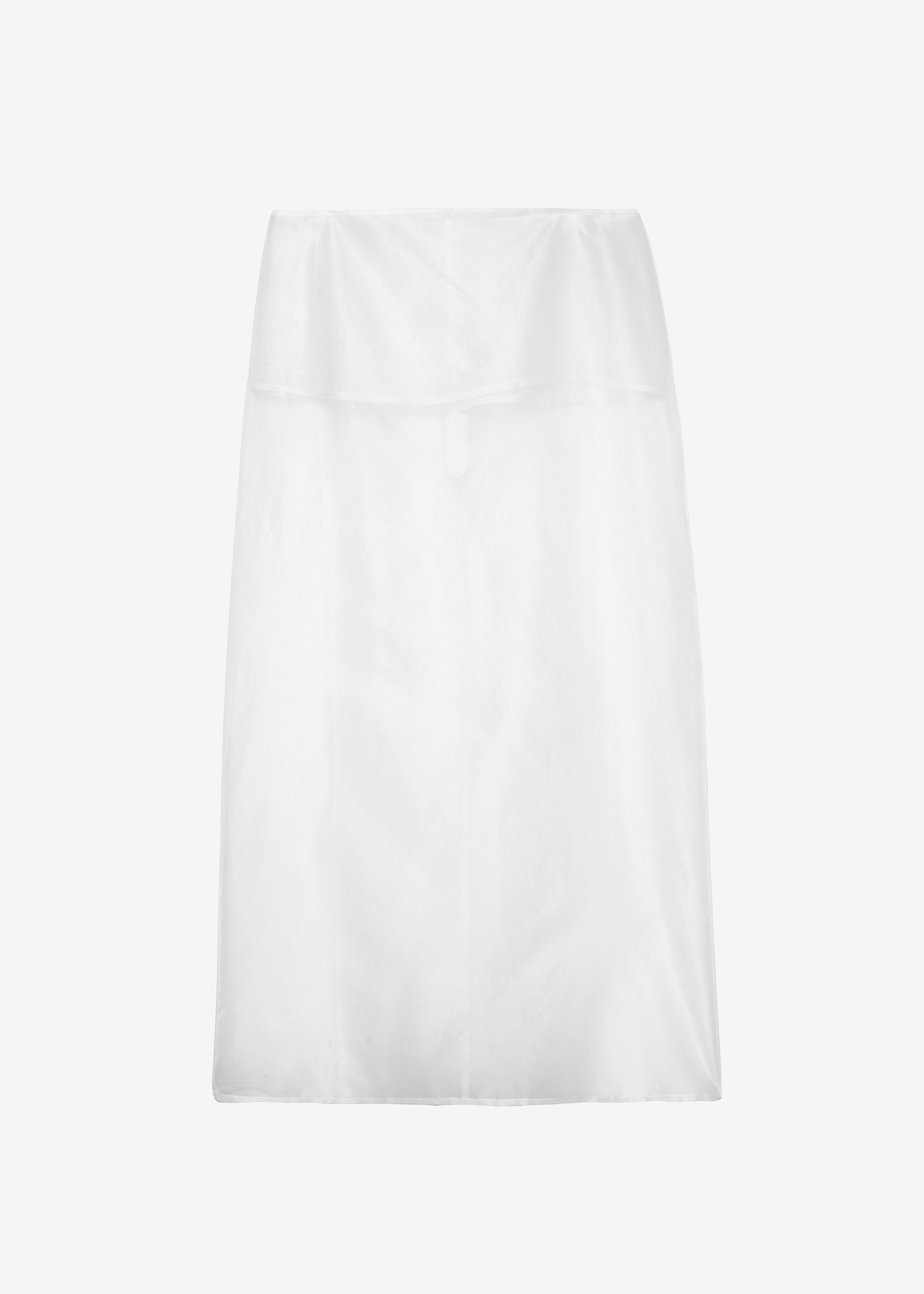 Peri Sheer Midi Skirt - White - 7