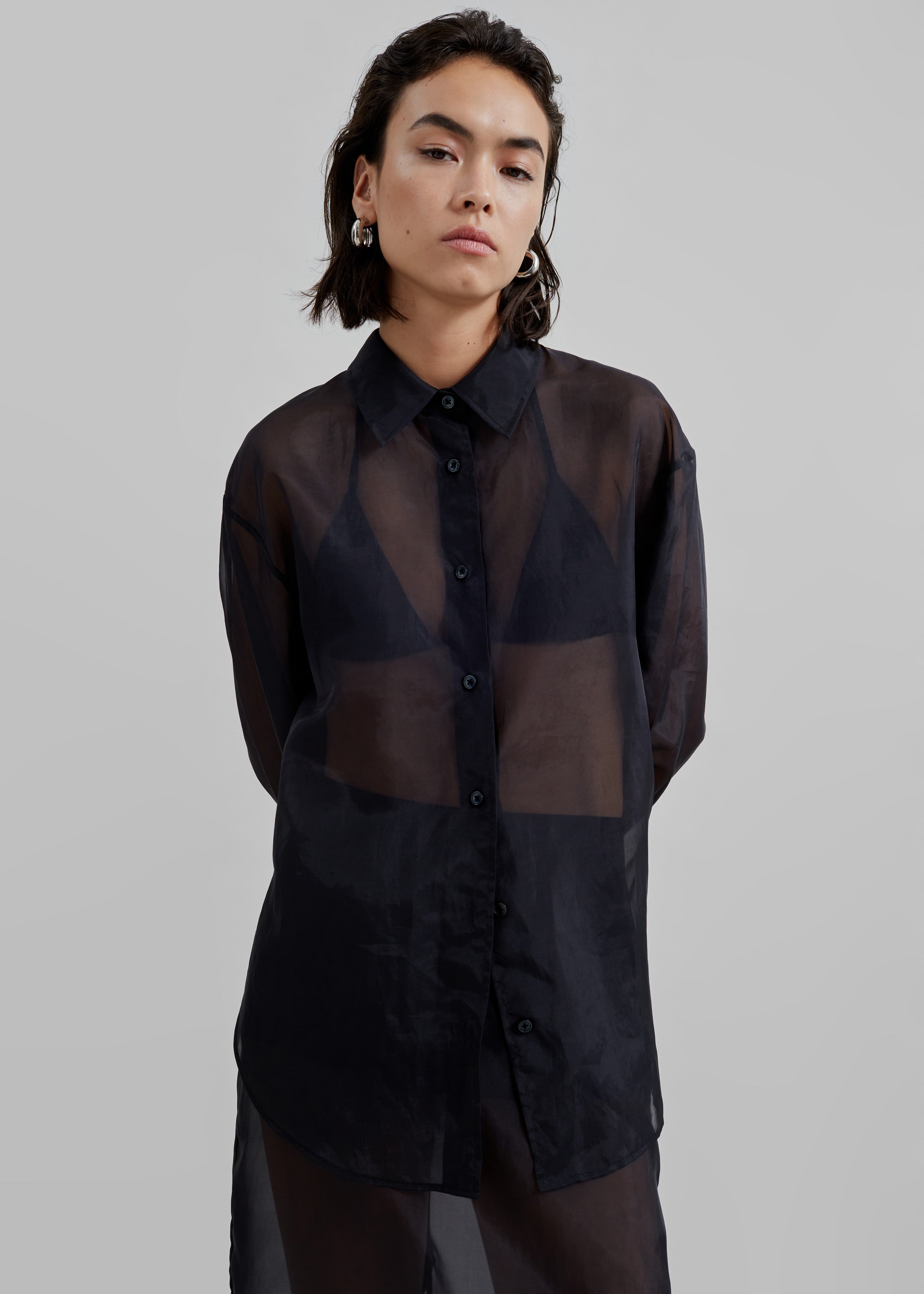 Peri Sheer Shirt Black