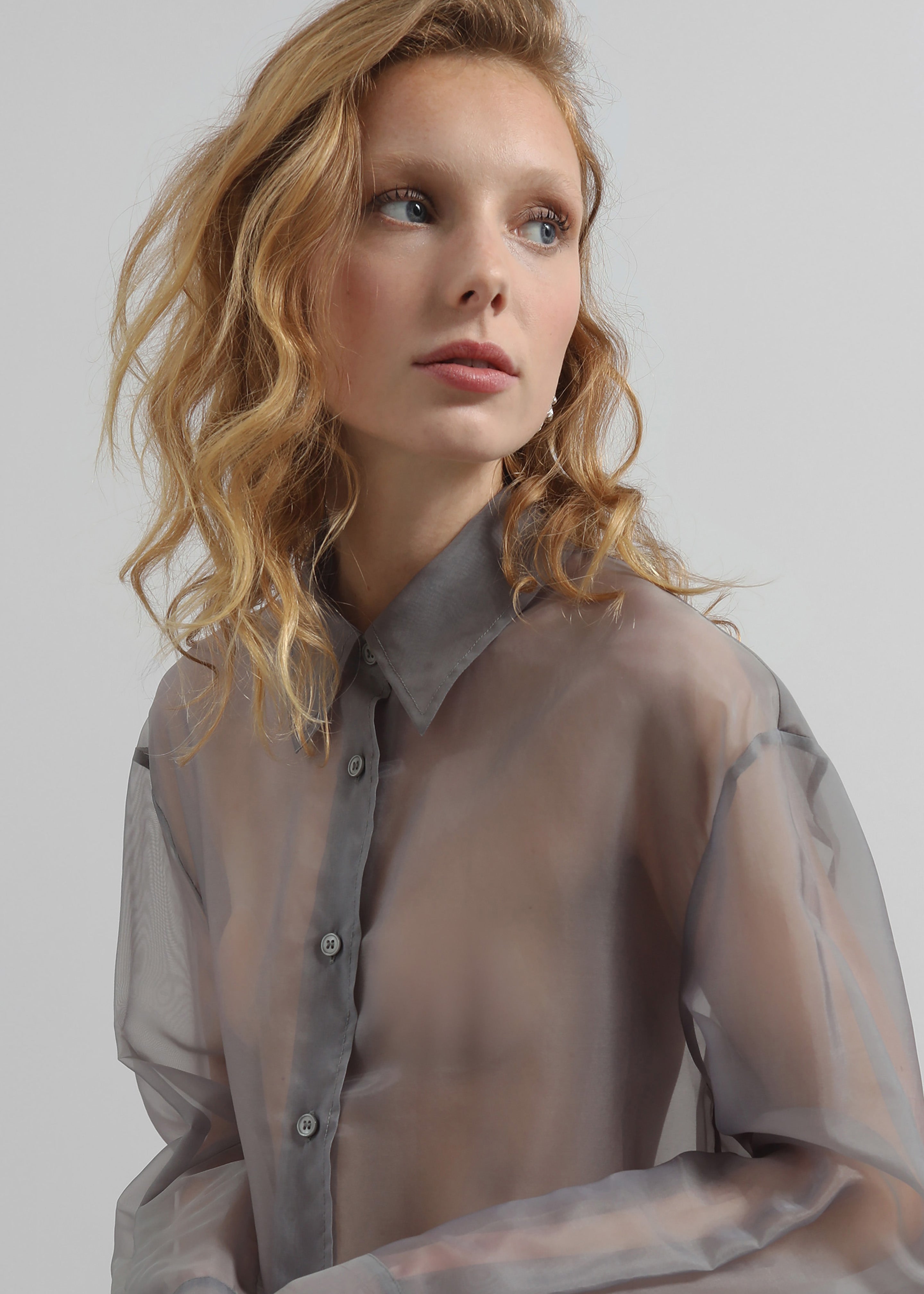 Peri Sheer Shirt - Grey - 5