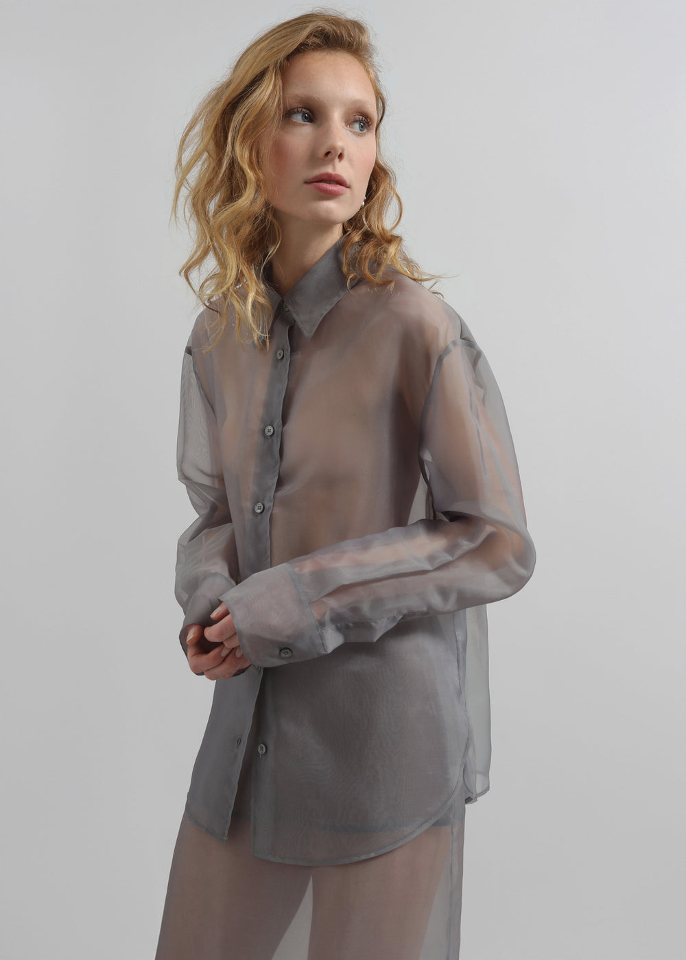 Peri Sheer Shirt - Grey