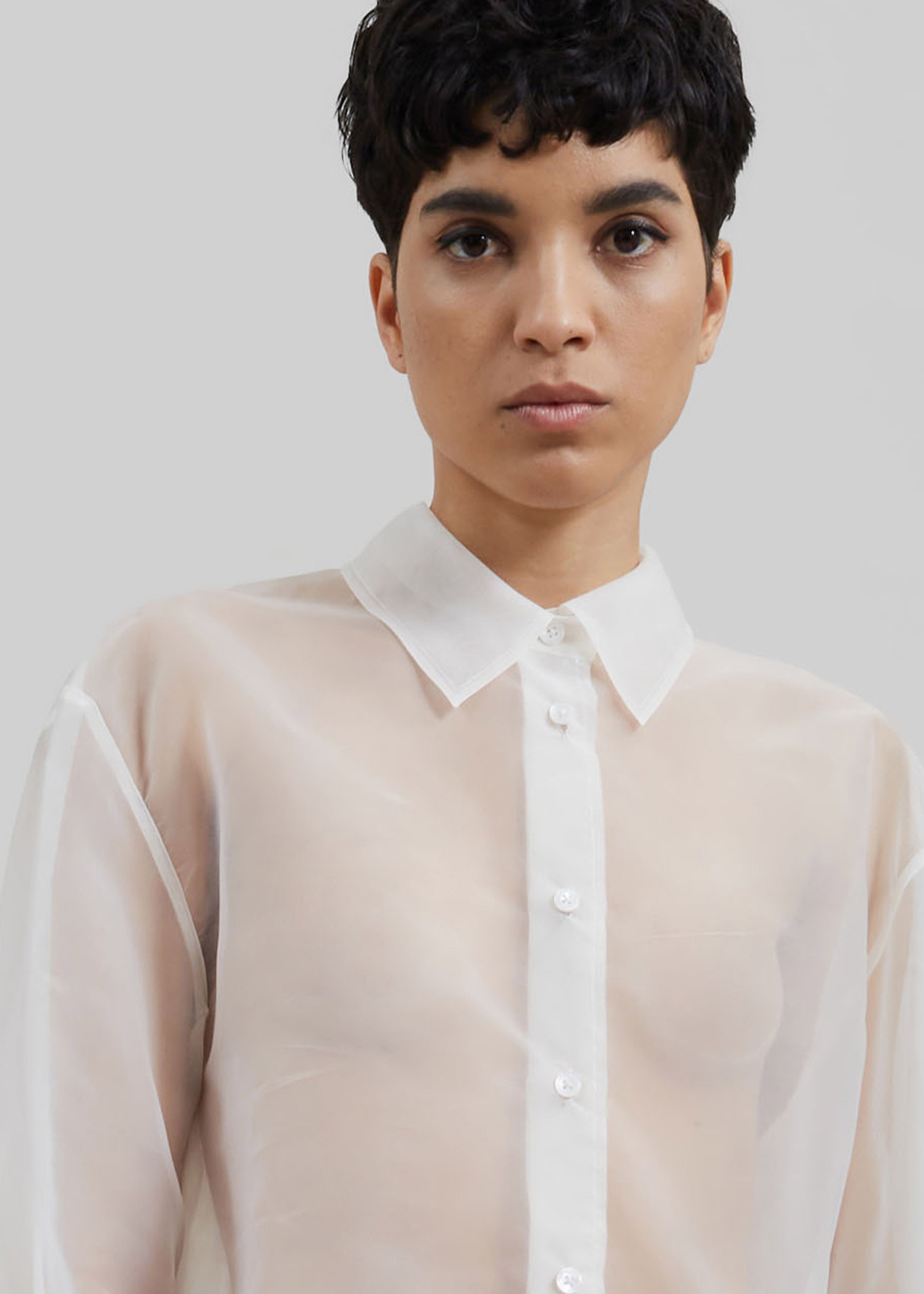 Peri Sheer Shirt - White - 7