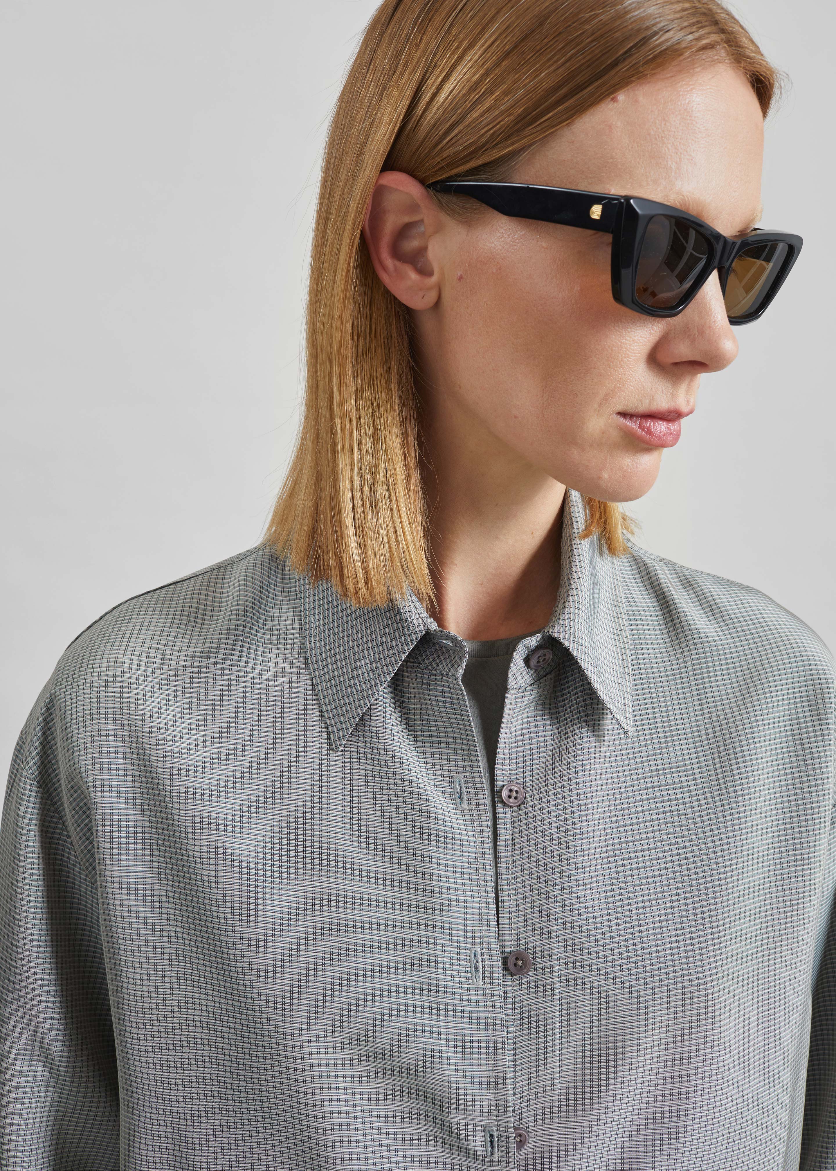 Peri Shirt - Checked Grey - 2