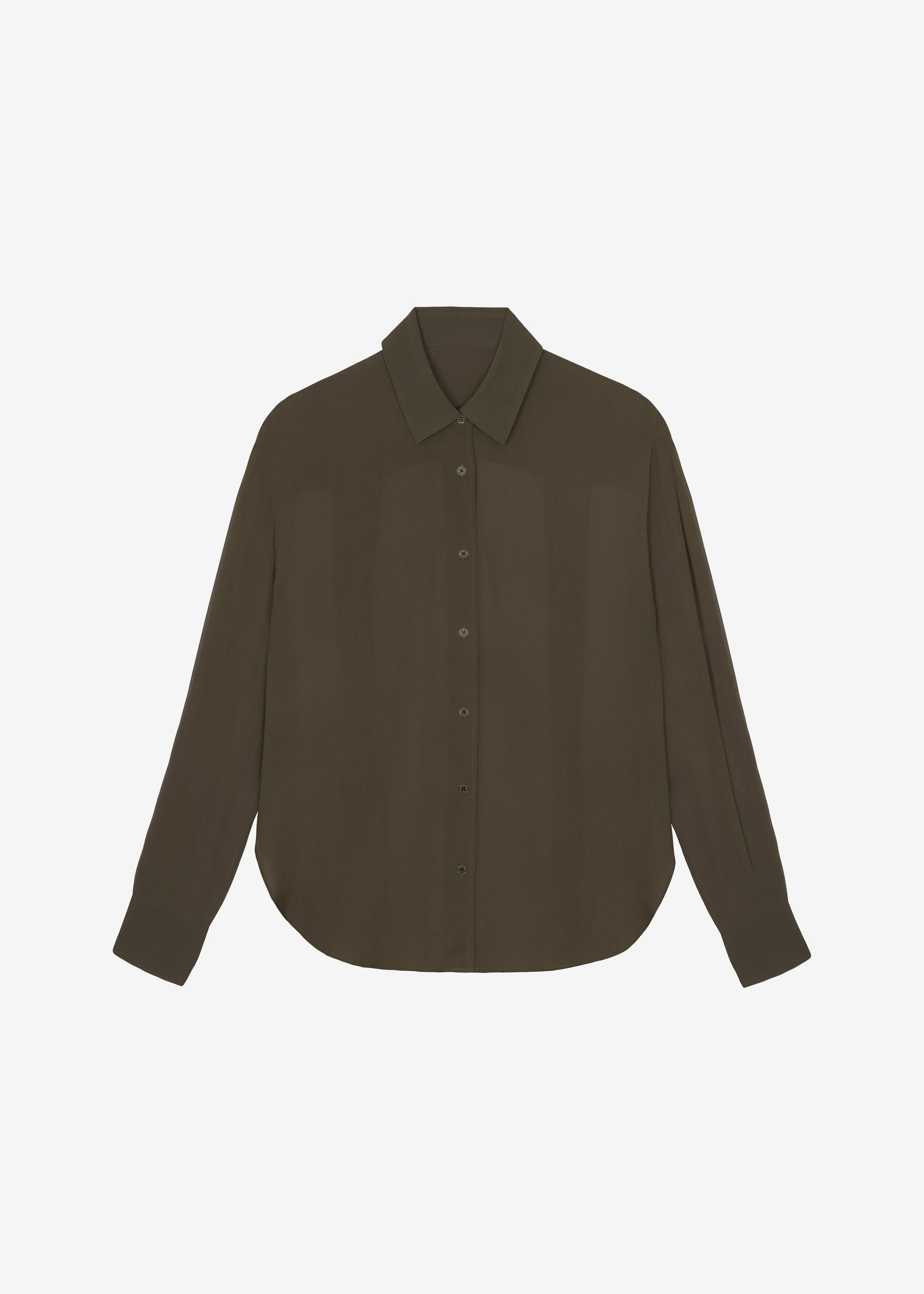 Peri Georgette Shirt - Khaki - 10
