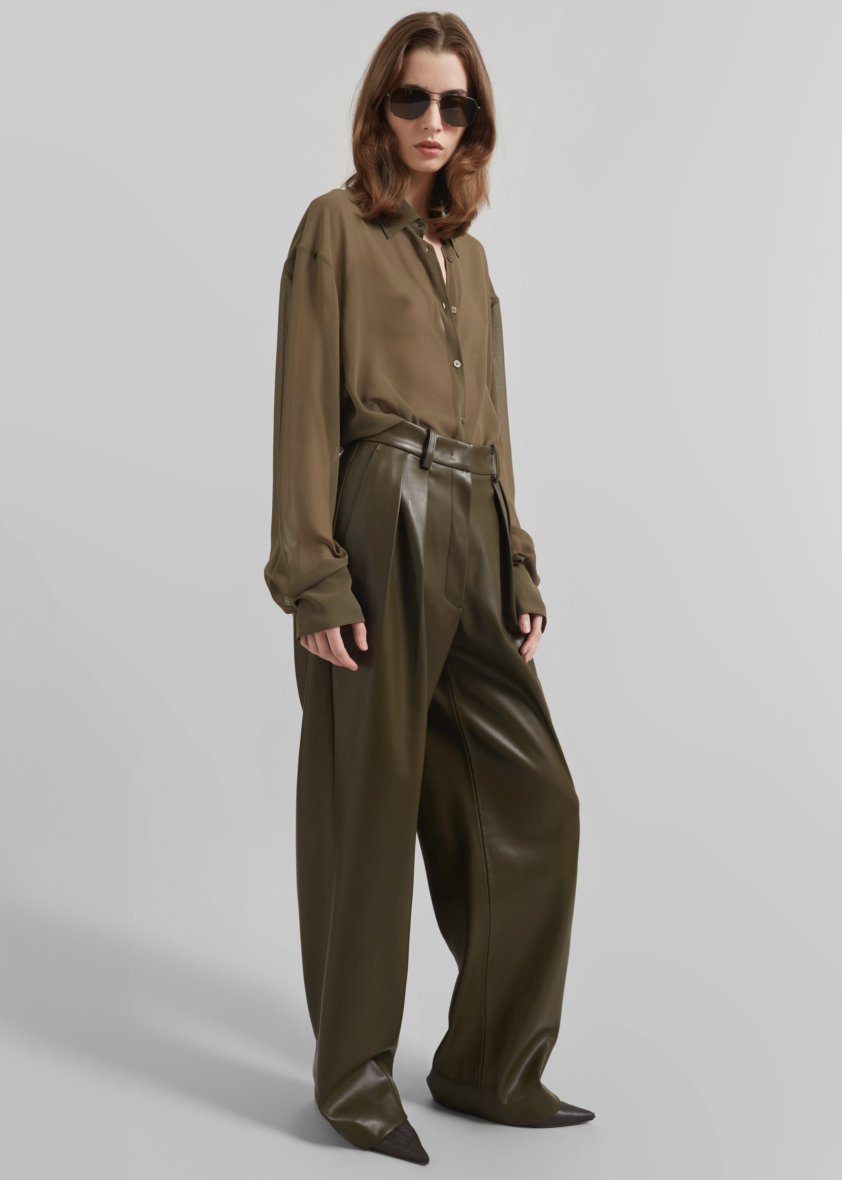 Peri Georgette Shirt - Khaki - 6