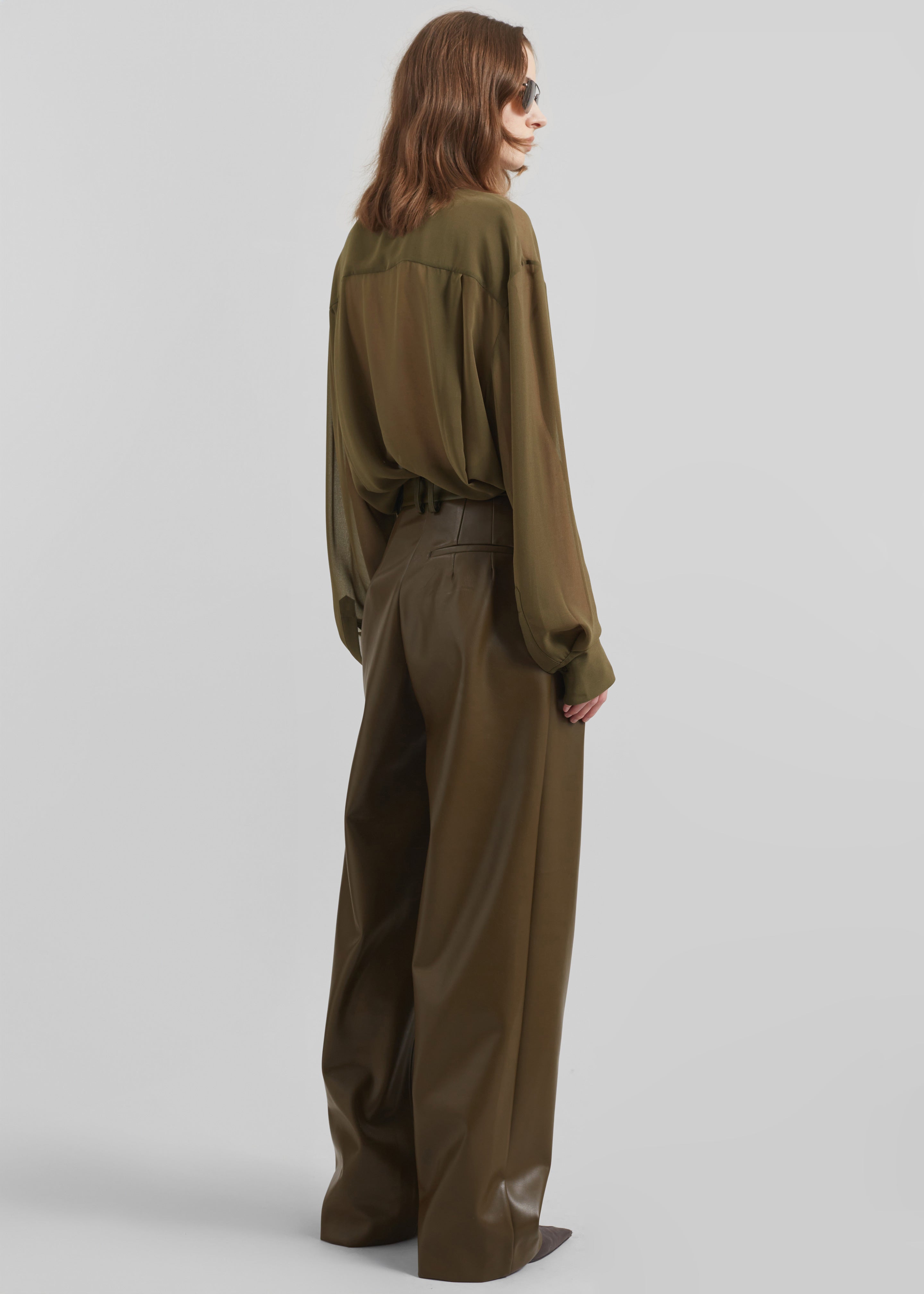 Peri Georgette Shirt - Khaki - 6