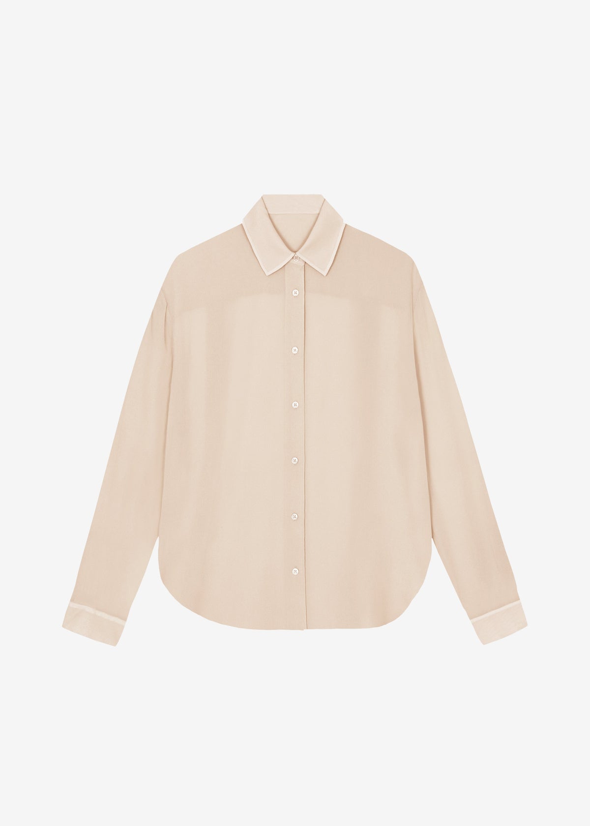 Peri Silk Georgette Shirt - Beige - 11
