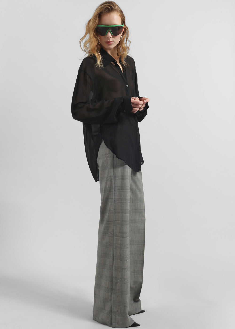 Peri Georgette Shirt - Black - 1