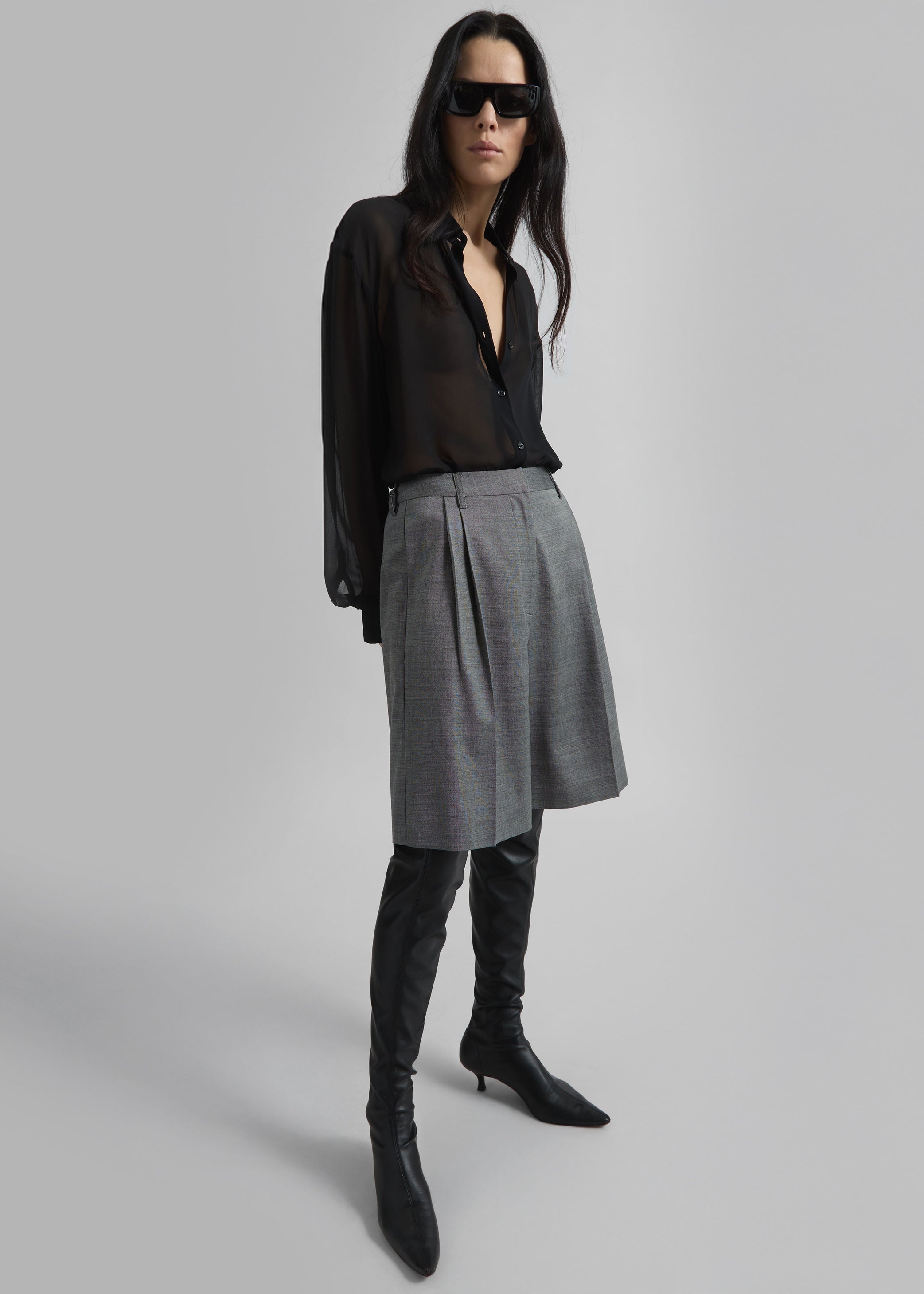 Shop the look image for Peri Georgette Shirt - Black