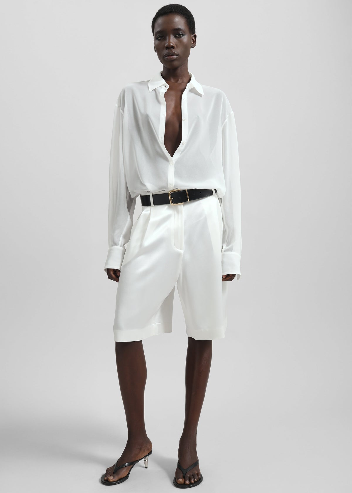 Peri Georgette Shirt - White - 2
