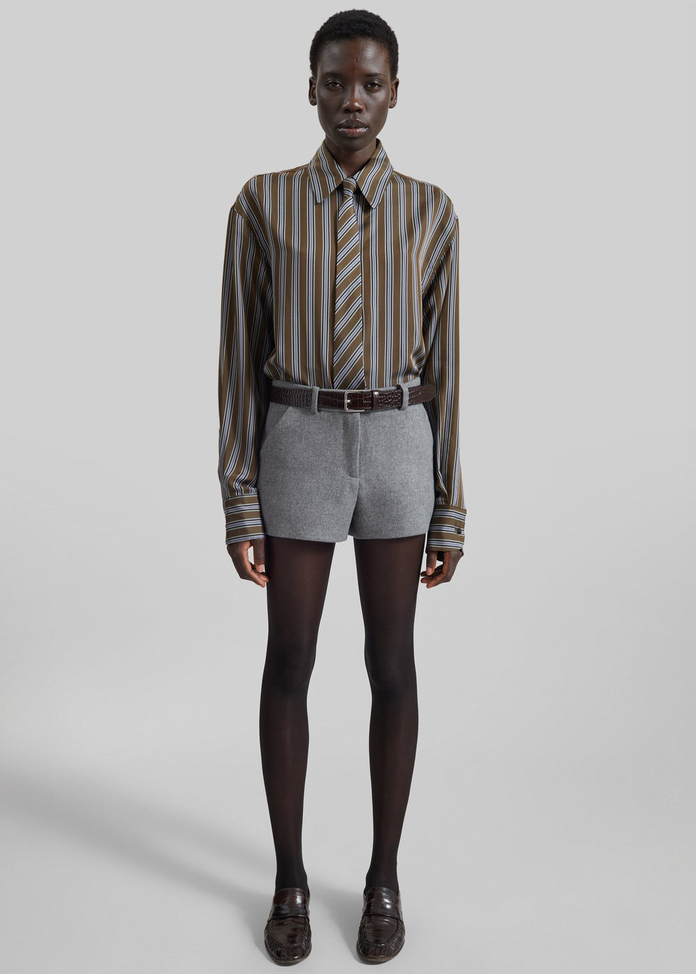 Peri Shirt - Brown Multi Stripe - 1