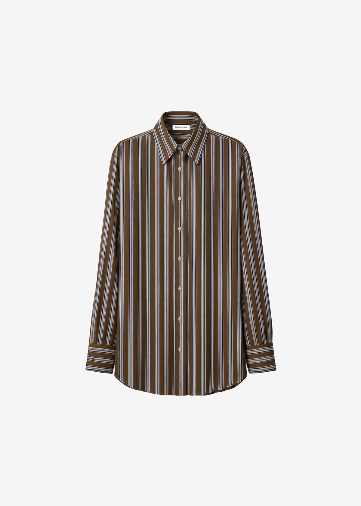 Camicia Peri - Multirighe marrone
