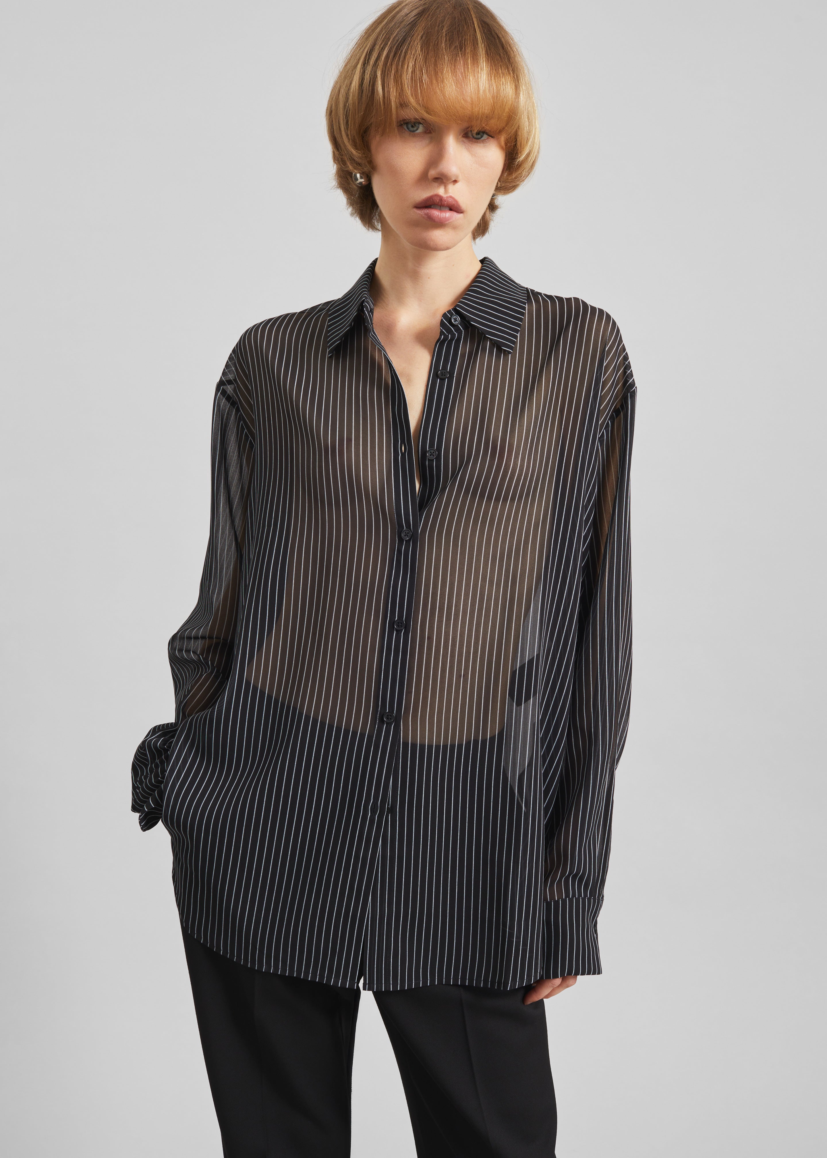 Peri Striped Shirt - Black/White Stripe - 7