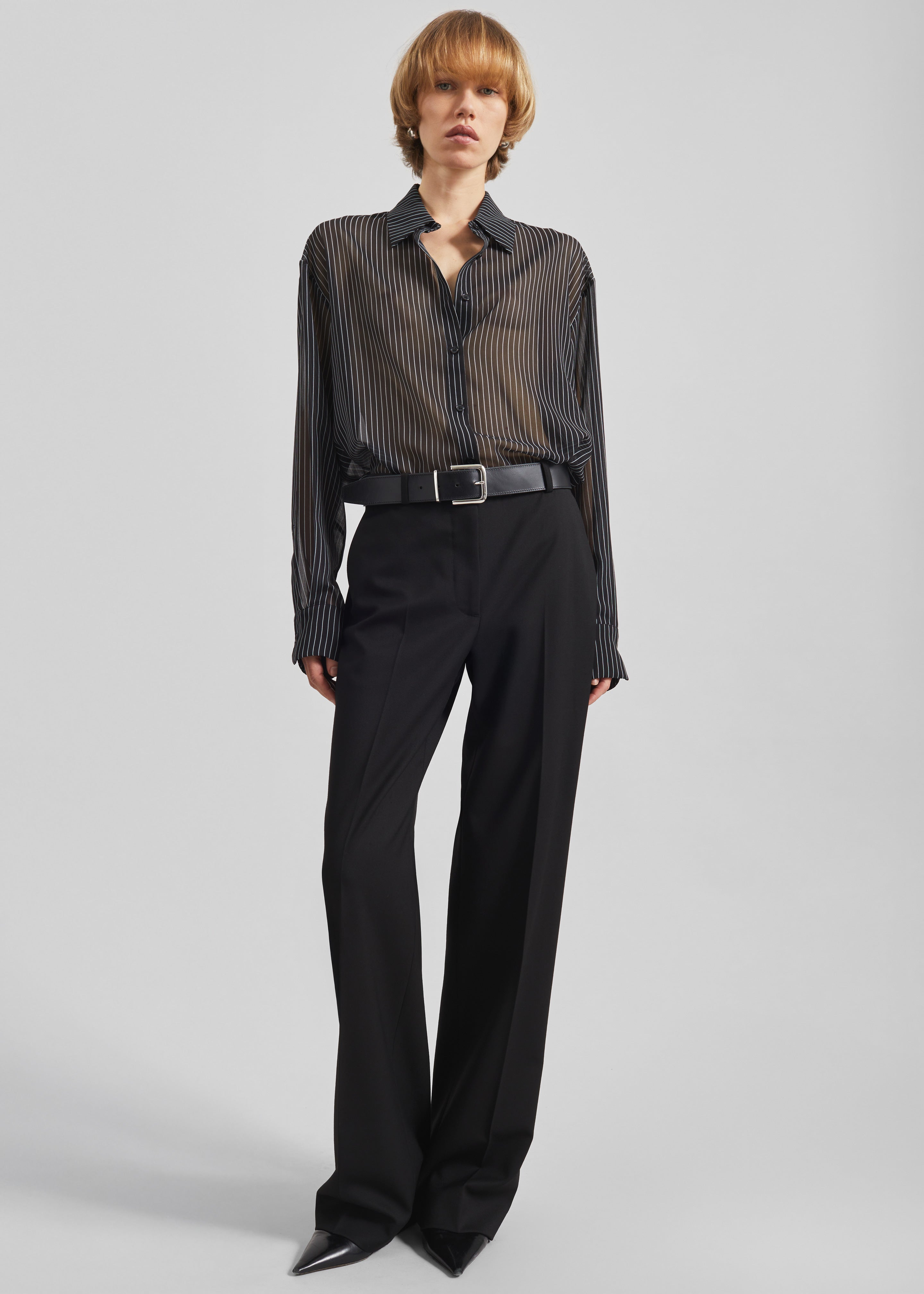 Peri Striped Shirt - Black/White Stripe - 2
