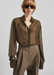 Peri Striped Shirt - Olive/Black Stripe