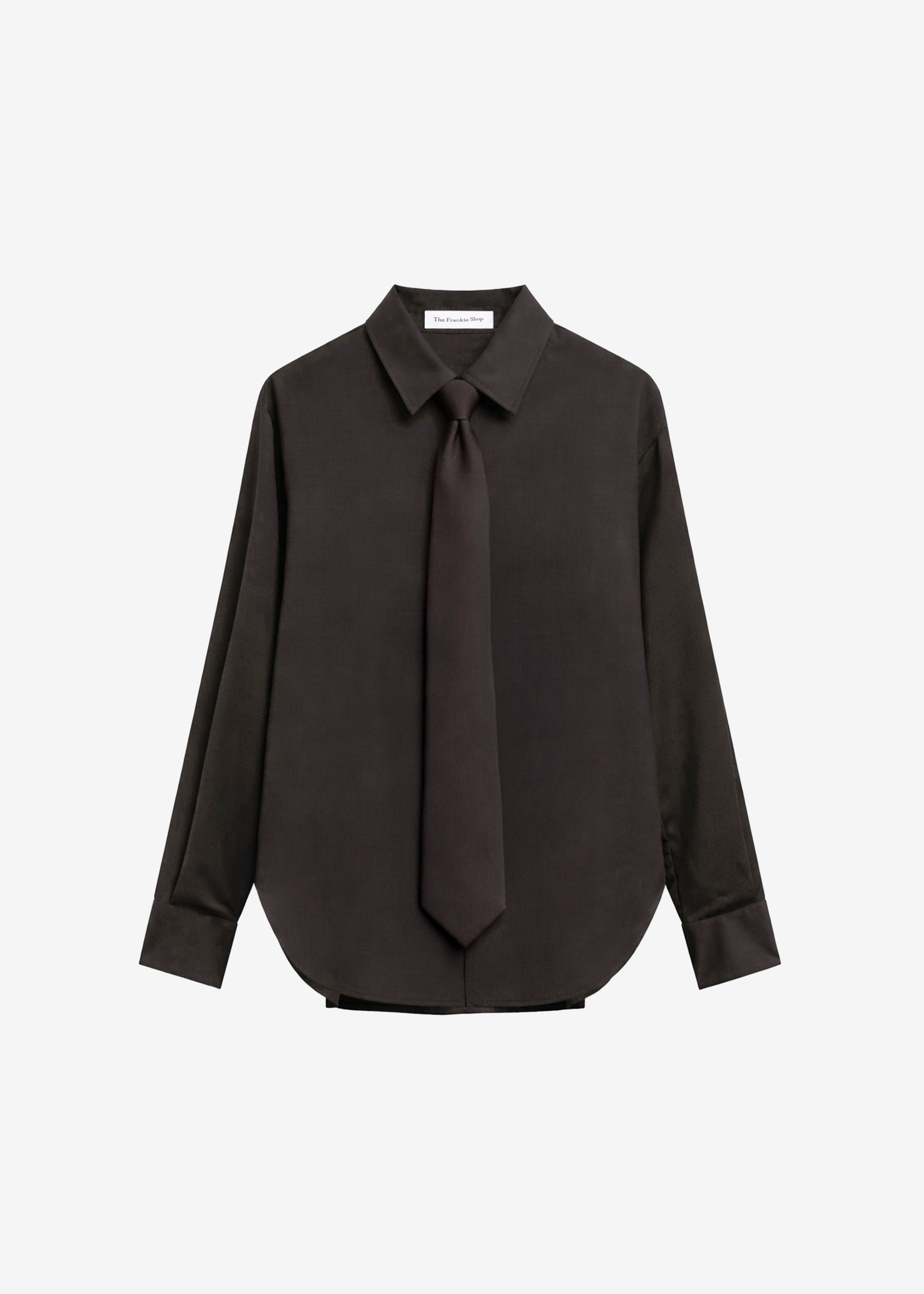 Chemise Peri à col noué - Marron - 7