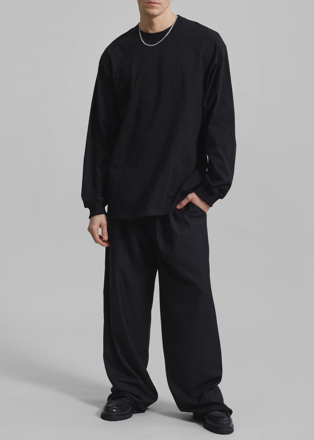 Peyton Pleated Pants - Black - 1