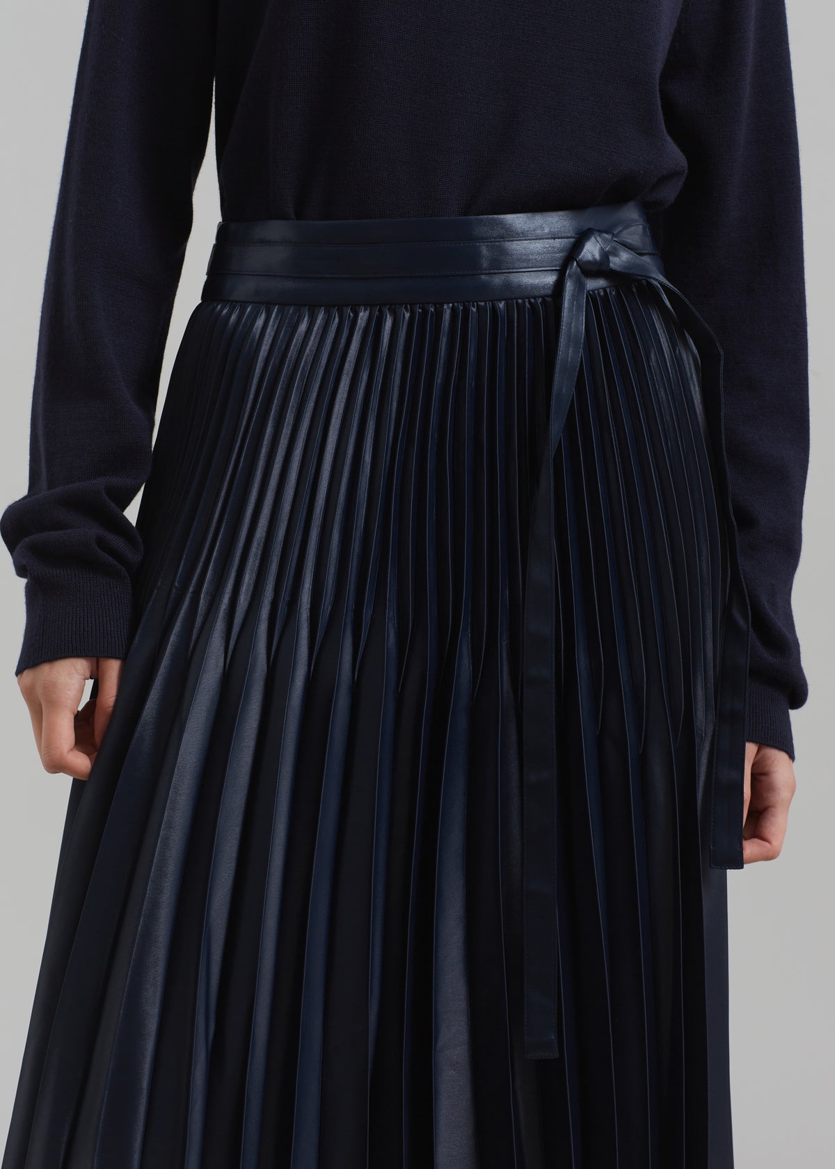 3.1 Phillip Lim Chintz Pleated Skirt - Midnight - 3